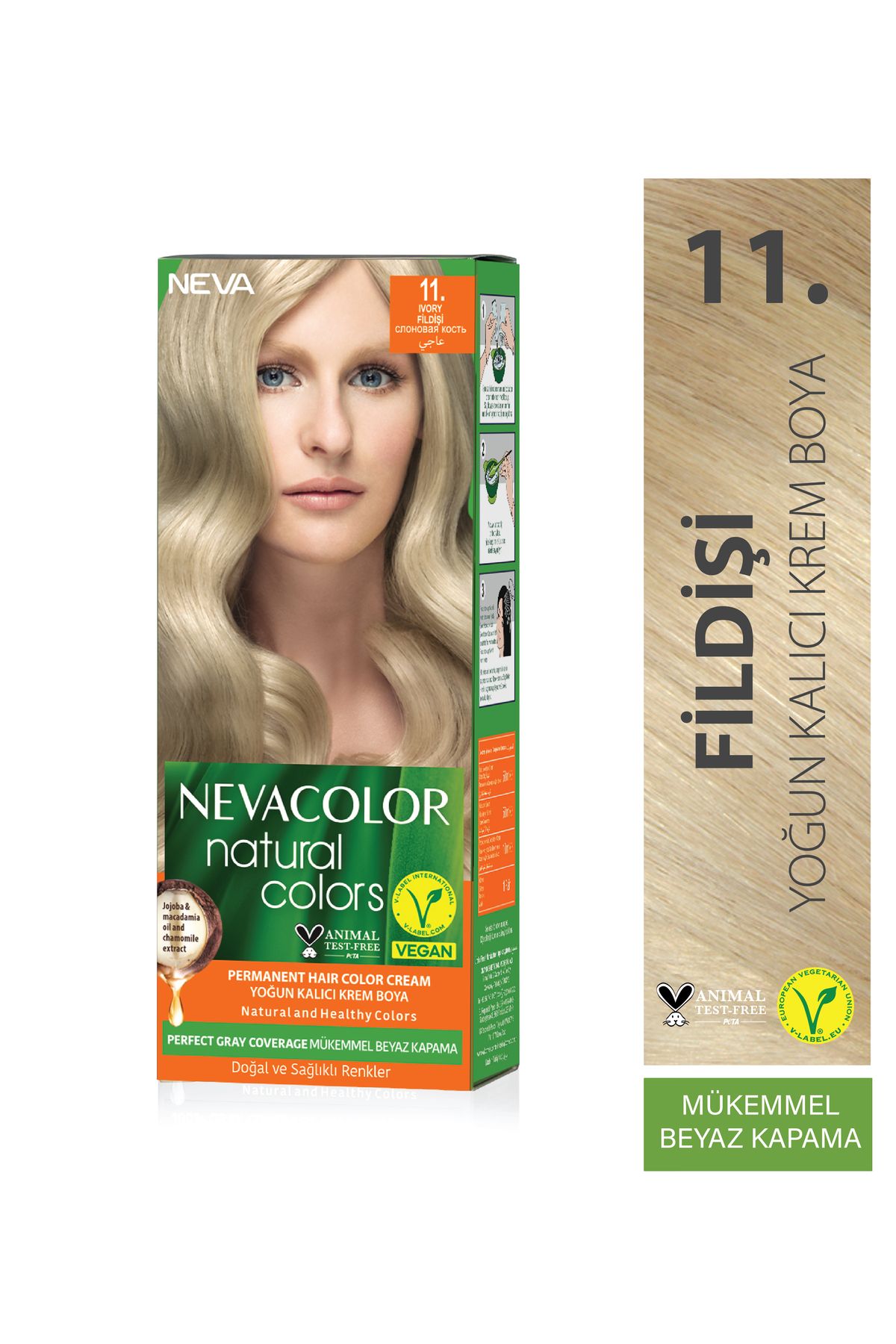 Neva Color Natural Colors 11. Набор перманентной крем-краски для волос «Слоновая кость» OTR05 NATURAL 1.1