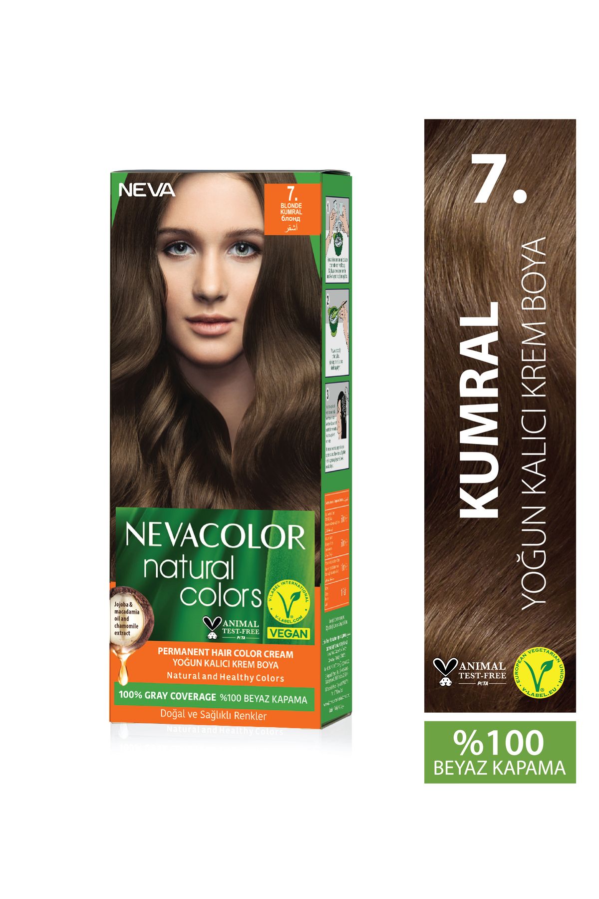 Neva Color Natural Colors 7. Набор перманентной крем-краски для волос BRUNETTE OTR05 NATURAL 7