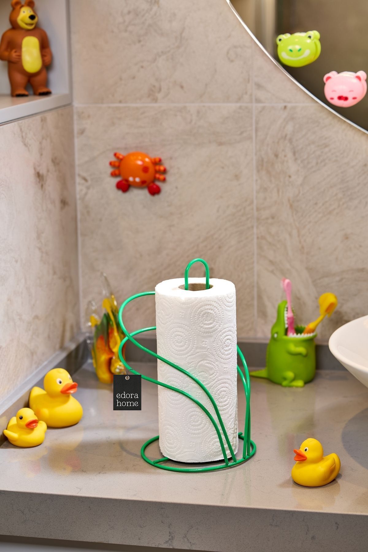 Green paper towel holder hot sale