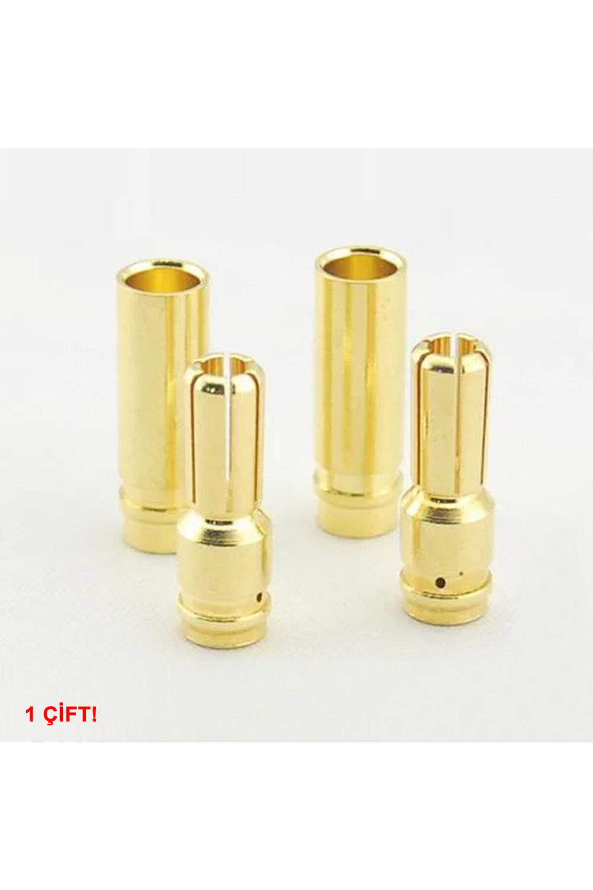5mm Altın Kaplama Banana Dişi Erkek Soket  60A Pil Batarya Lion Bullet Plug Kablo Konnektör Esc 5