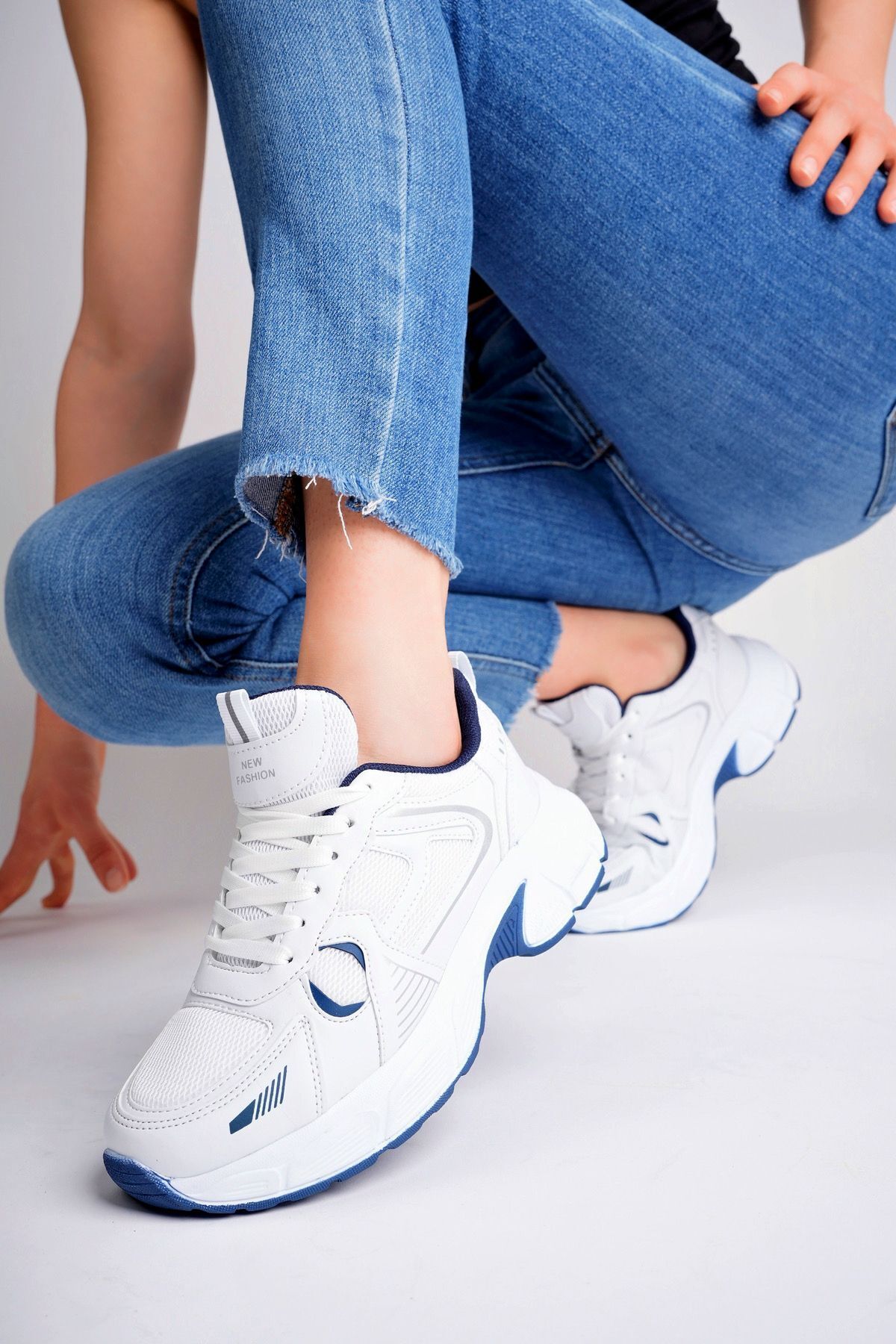 McDark  Unisex Beyaz Sax Günlük Sneakers Spor Ayakkabı - Görsel 5