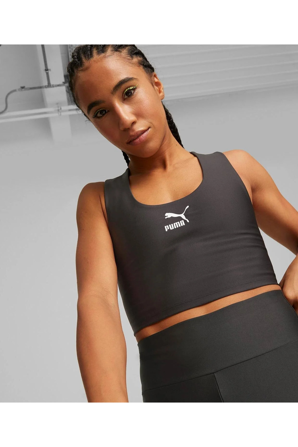 Puma 538297-01 T7 Crop Top Kadın Siyah Sporcu Sütyeni - Fiyatı