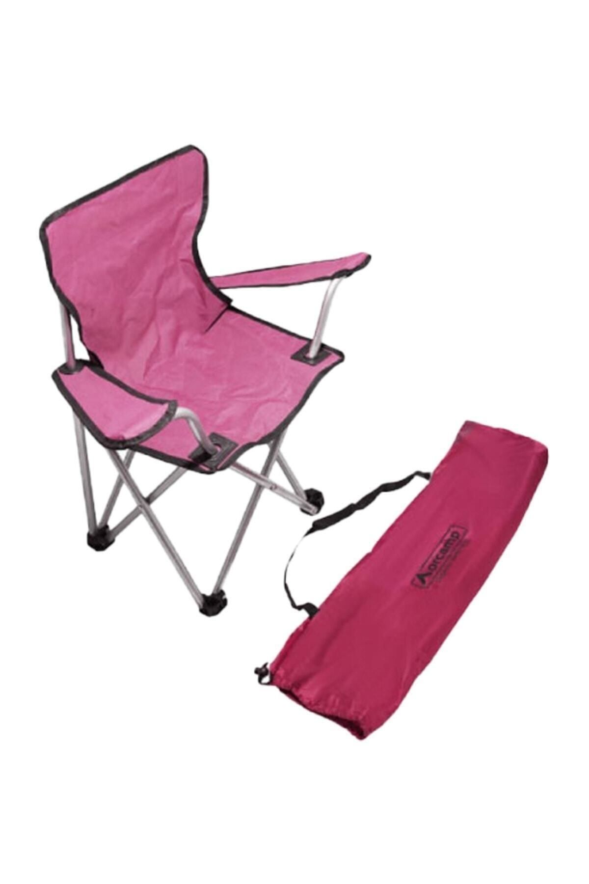 Pembe Çocuk Kamp Sandalyesi Pembe Tek Kişilik Tekli - 2