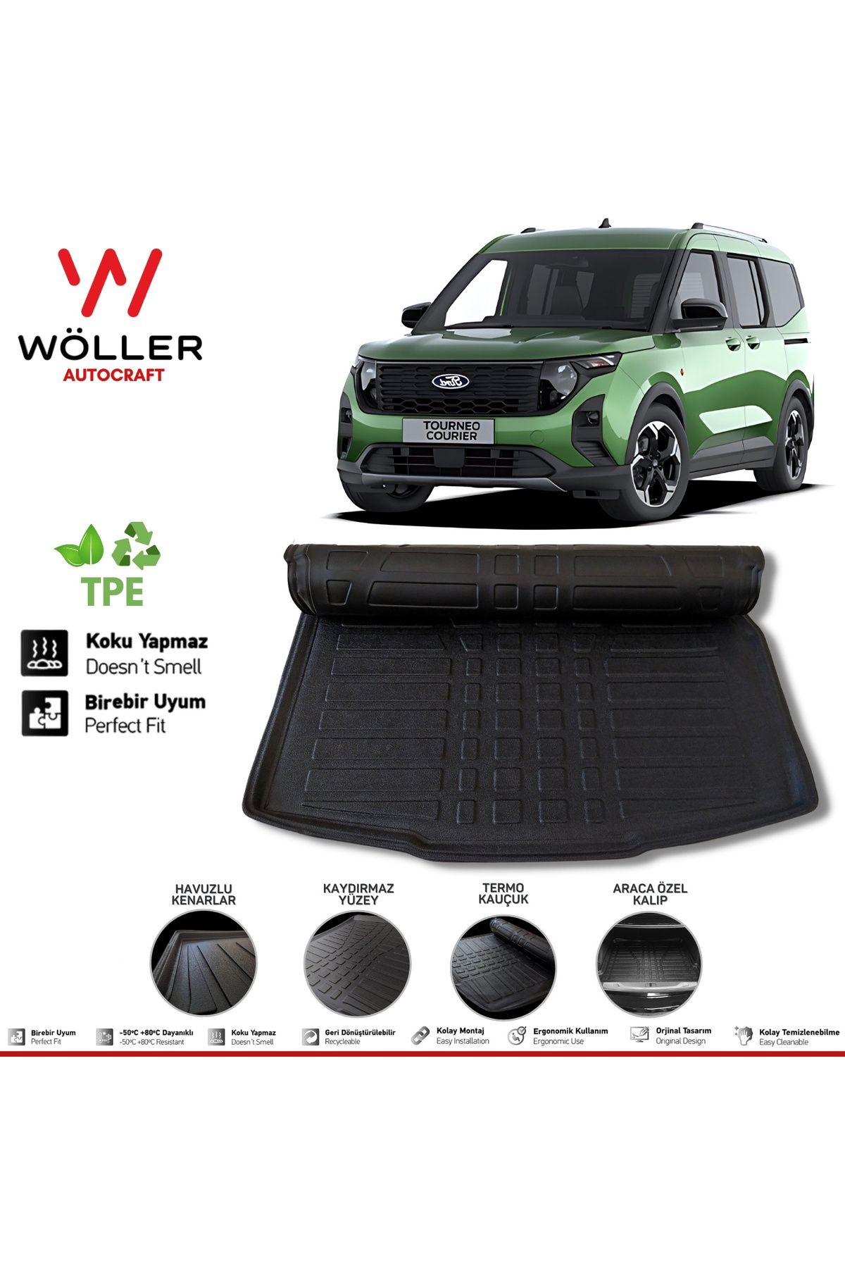 Новый багажный пул Wöller Ford Courier после 2023 года 3D Wöller Ultraflex Flexible wöllerultraflex188