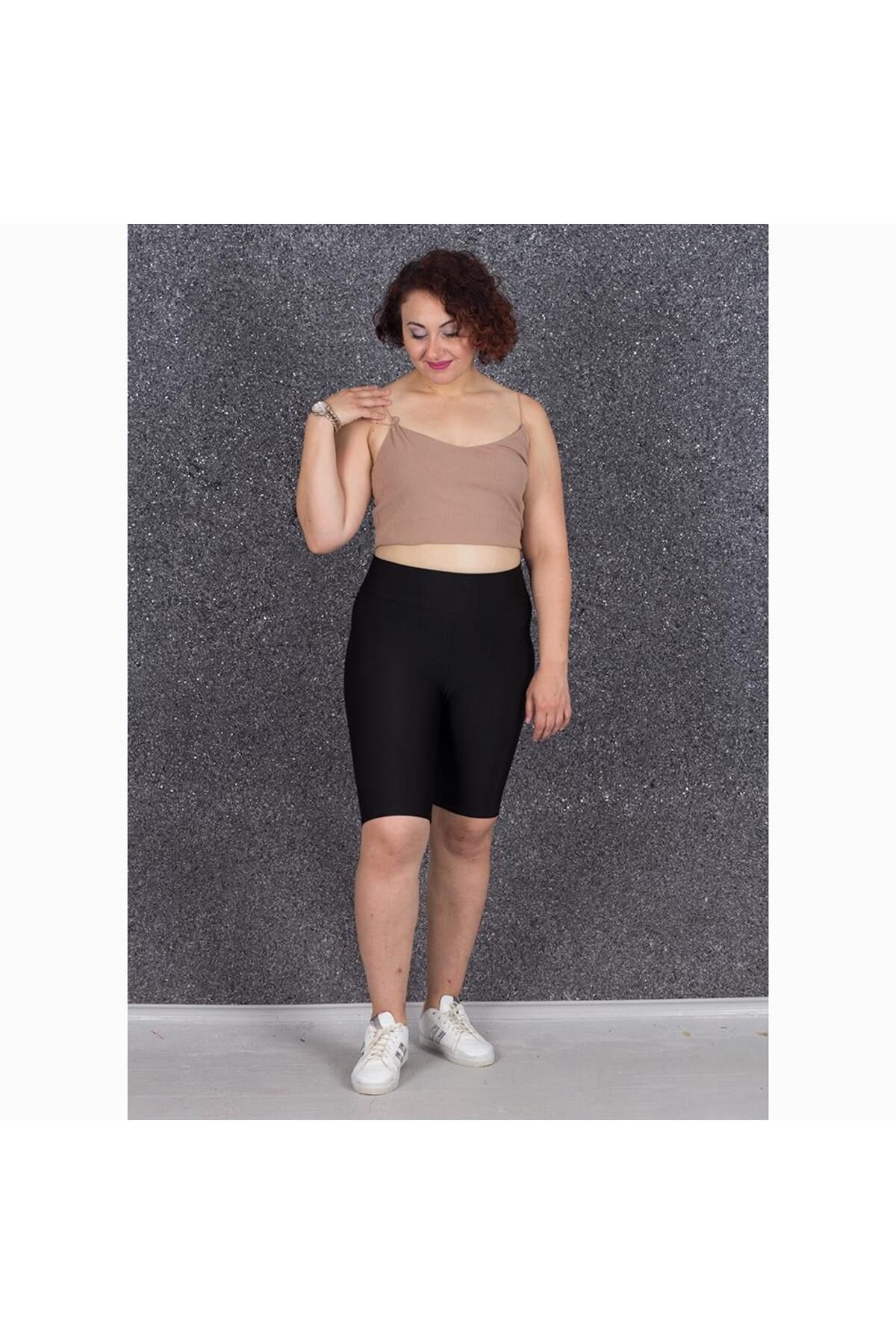 Truva XXL-Large Size Recovery Shiny Disco Shorts Leggings Colorful Tm2175 4