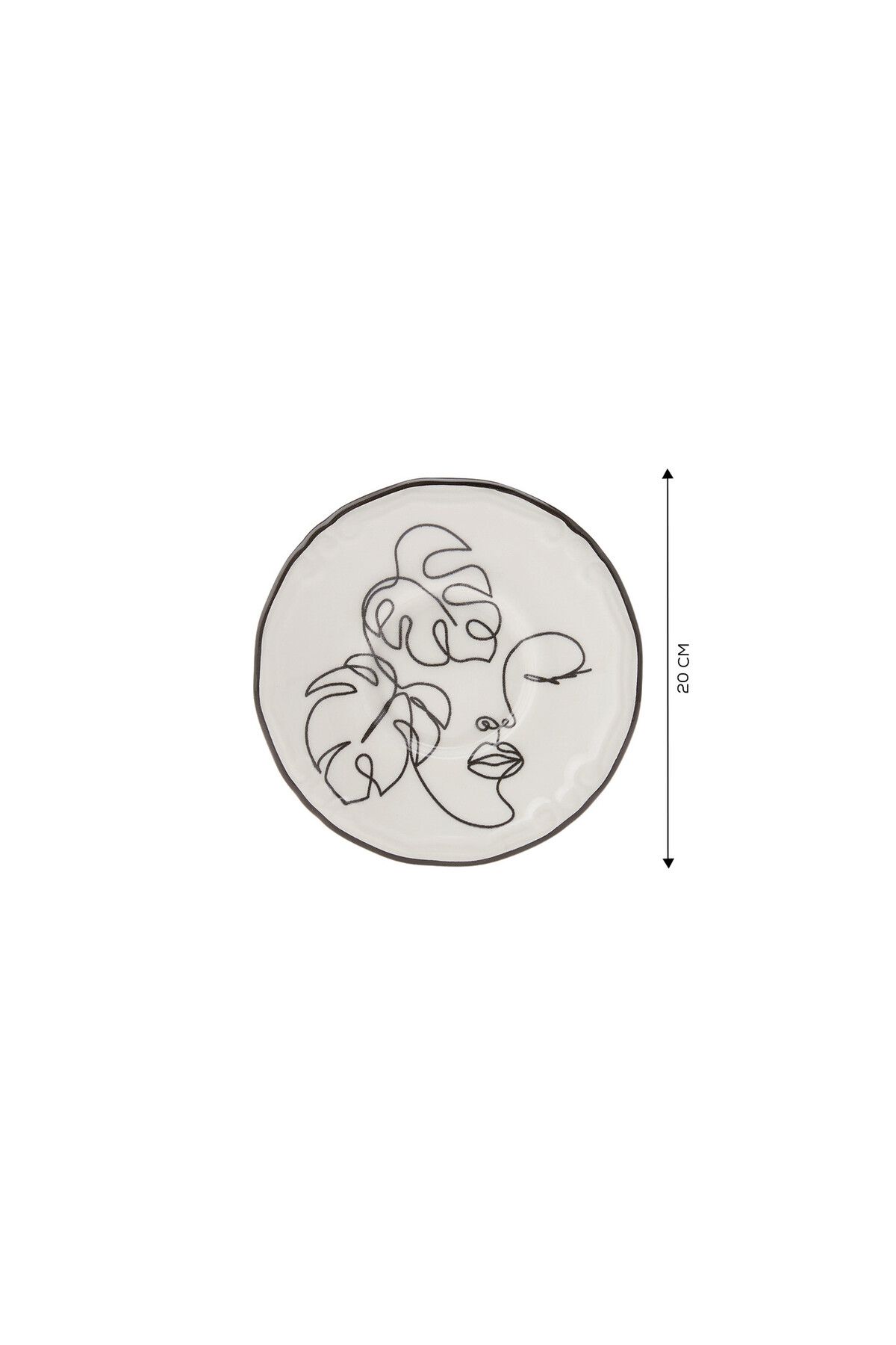 Karaca-Face Torten Set für 6 Personen, Tortenplatte, Porzellan, Torten Deko Torten-Platte 9