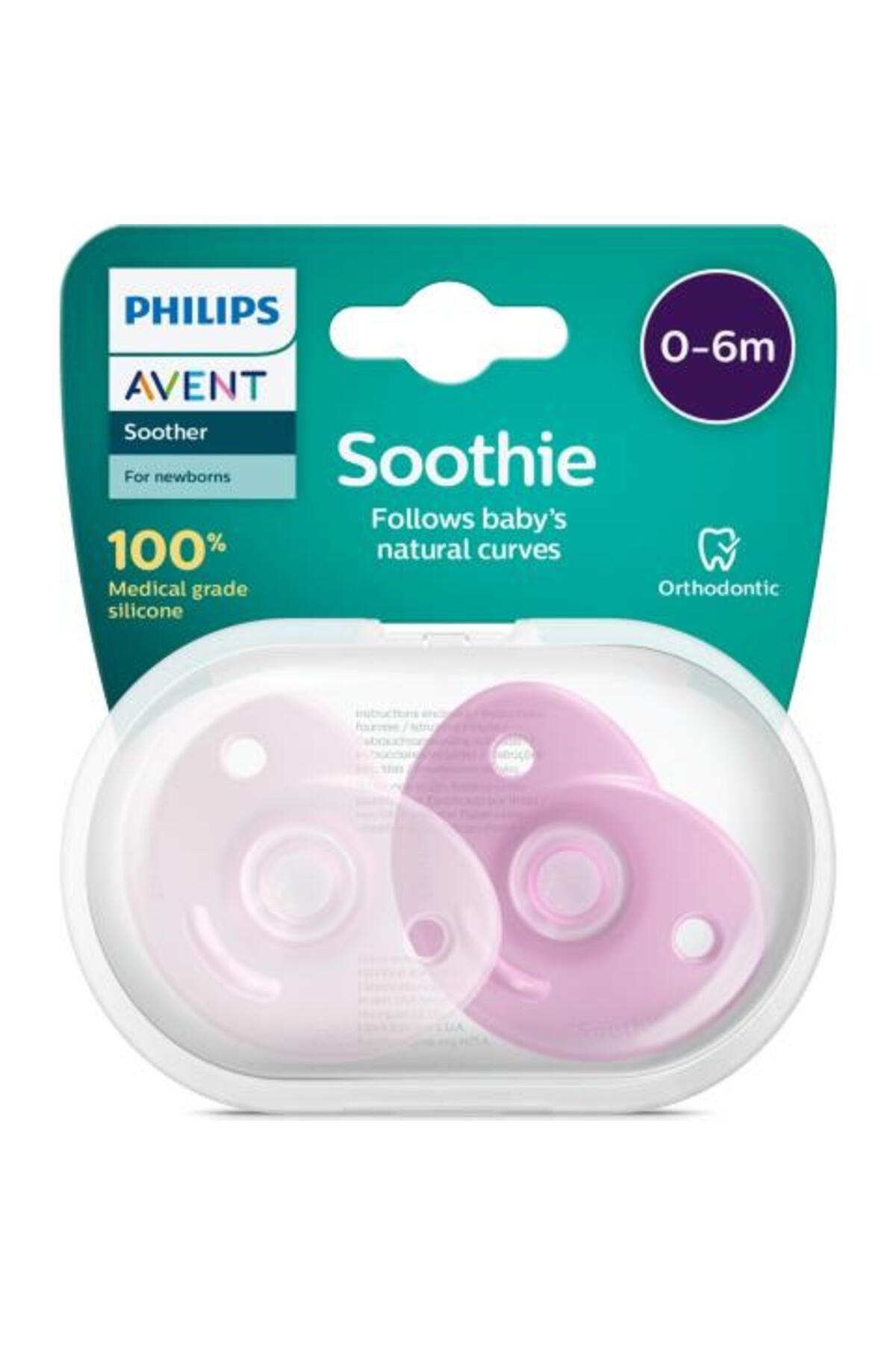 Соска-пустышка Philips Avent Soothie, 2 упаковки, для девочек 0–6 месяцев SOOT1