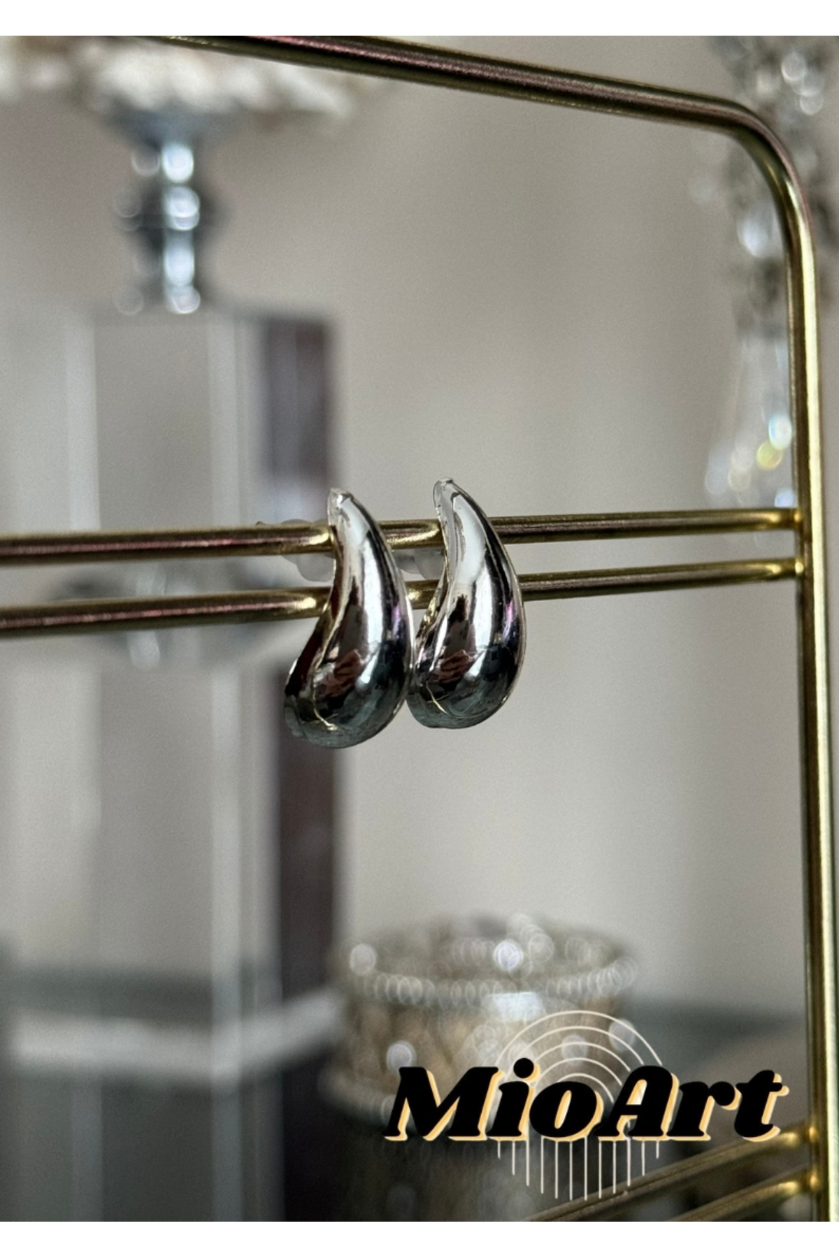 Kadın Silver/gümüş Trend Damla Küçük Mini 2 Cm Küpe 3