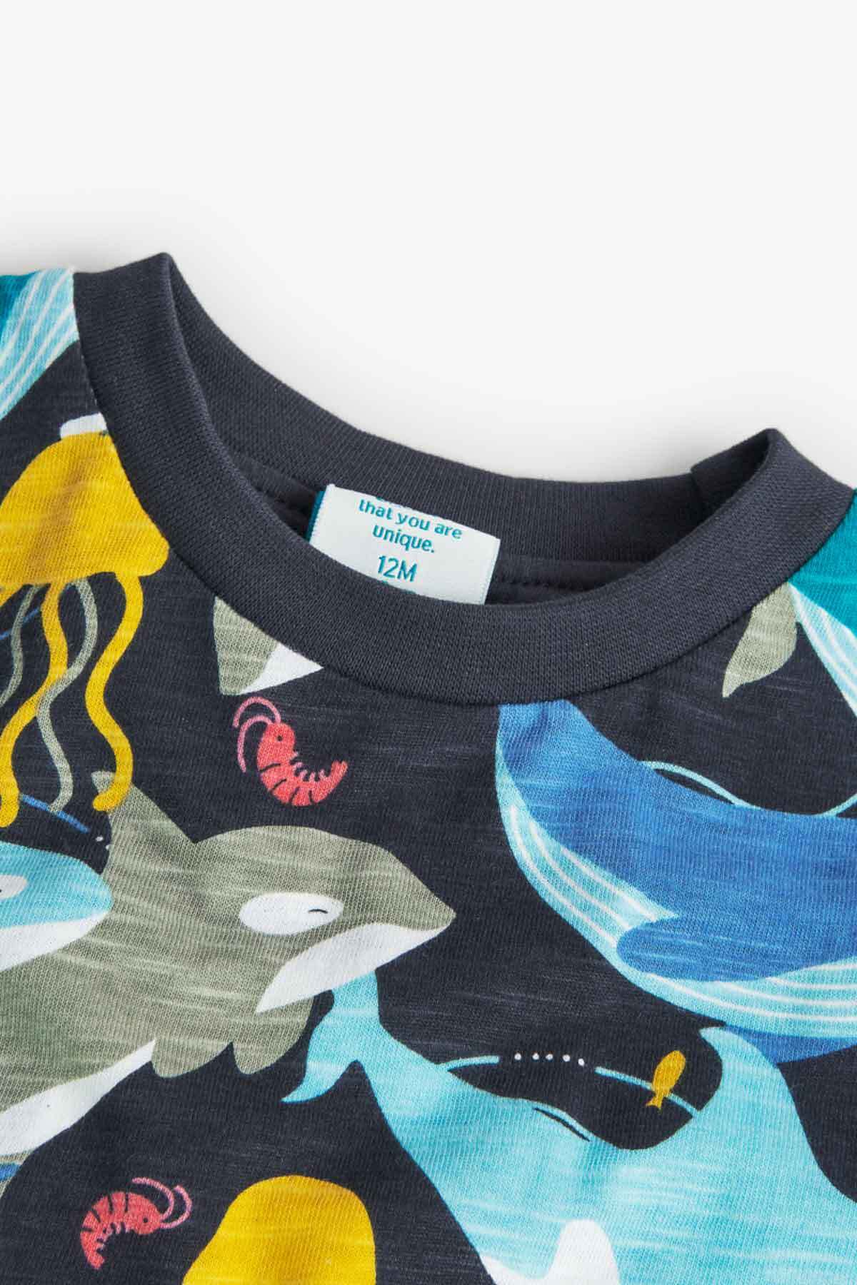 تیشرت پسرانه برند بوبولی Boboli اصل 318046-9413 - تصویر 3