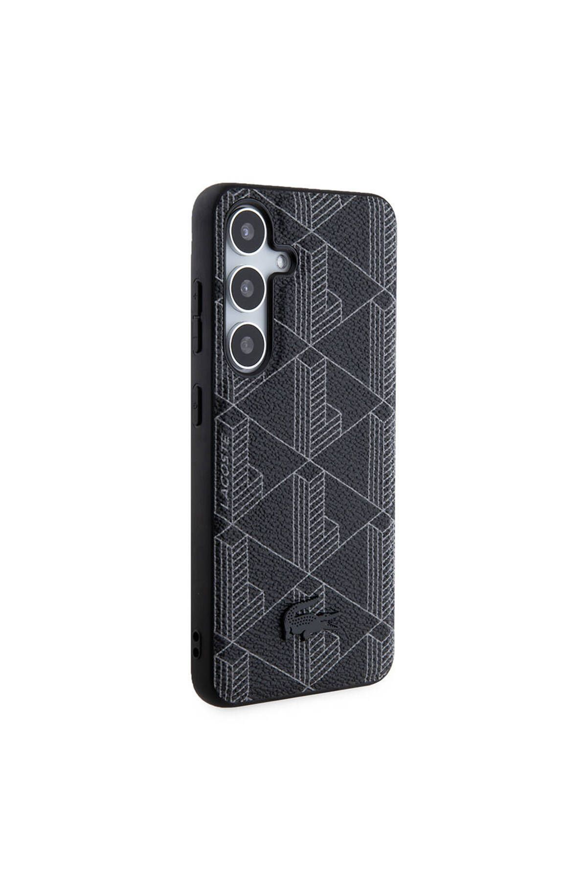 کاور و قاب GALAXY S24 CASE LACOSTE دارای مجوز MAGSAFE ویژگی PU چرمی مخلوط مونوگرام سیاه الگوی Lacoste