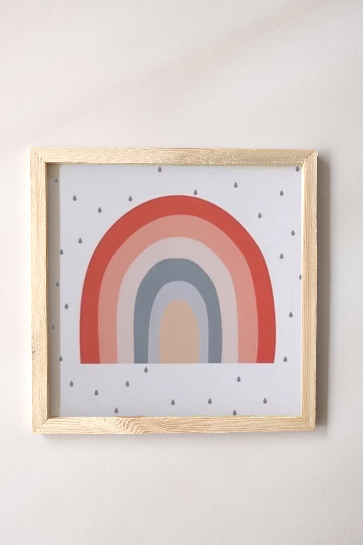 Children's Room Rainbow Wooden Framed Painting