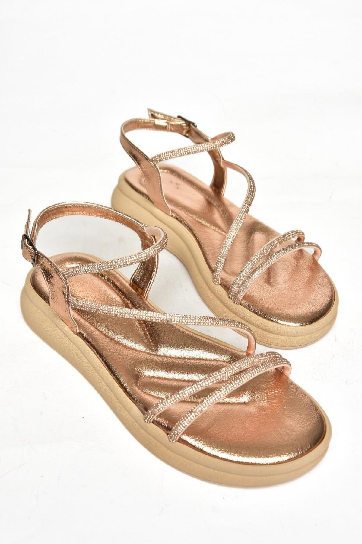 صندل زنانه فلزی Fox Shoes | S4040851 اورجینال - تصویر 7