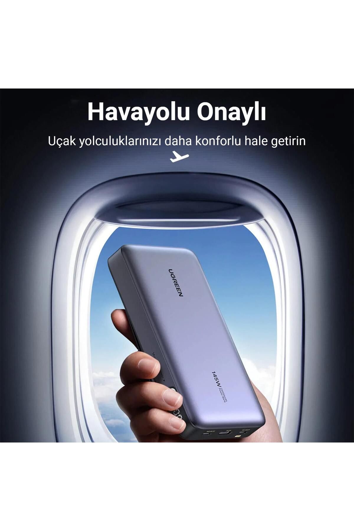 Ugreen-25000Mah 145W Pd Qc 3.0 Portable Fast Powerbank with Led Indicator USB Type-C 2