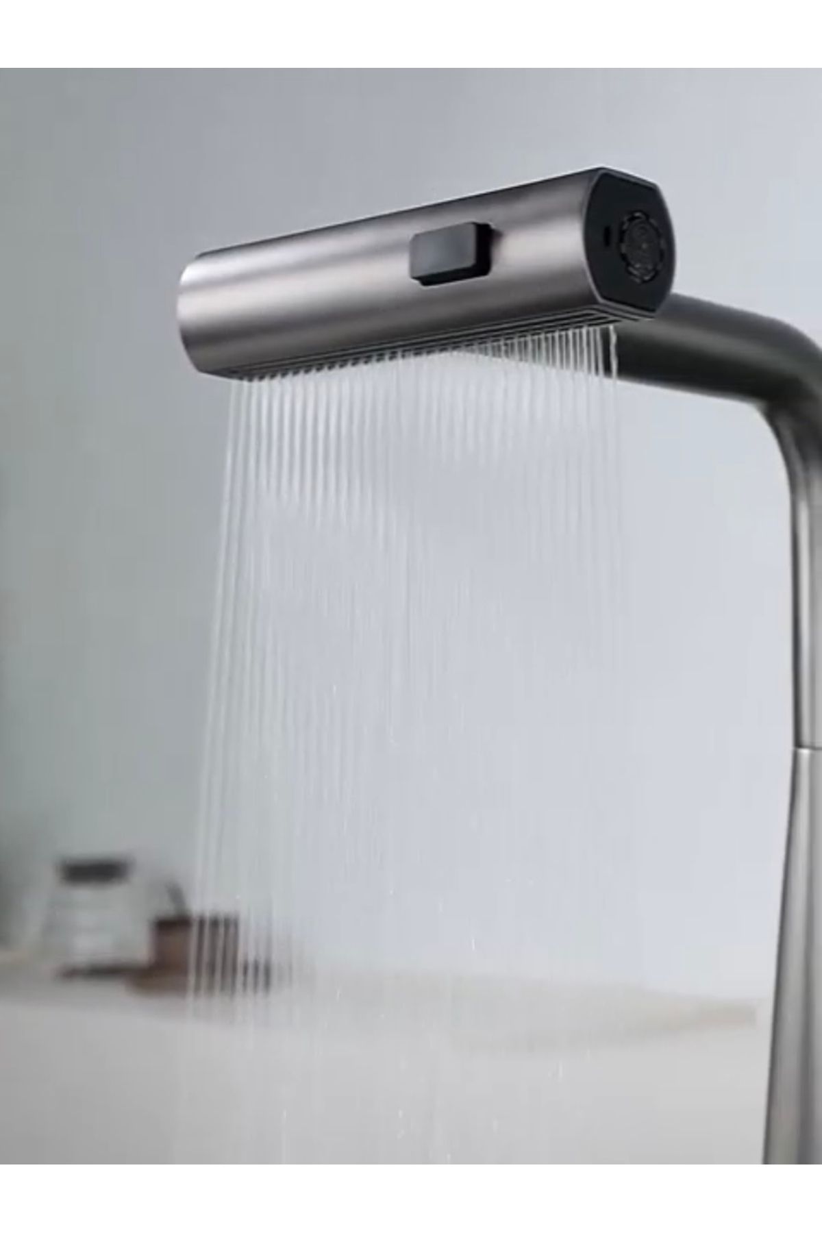 İSAOĞLU YAPI-Anthracite Kitchen Faucet Anthracite Gray Sink Tap Spiral Extending System 4 Separate Function Faucet 2