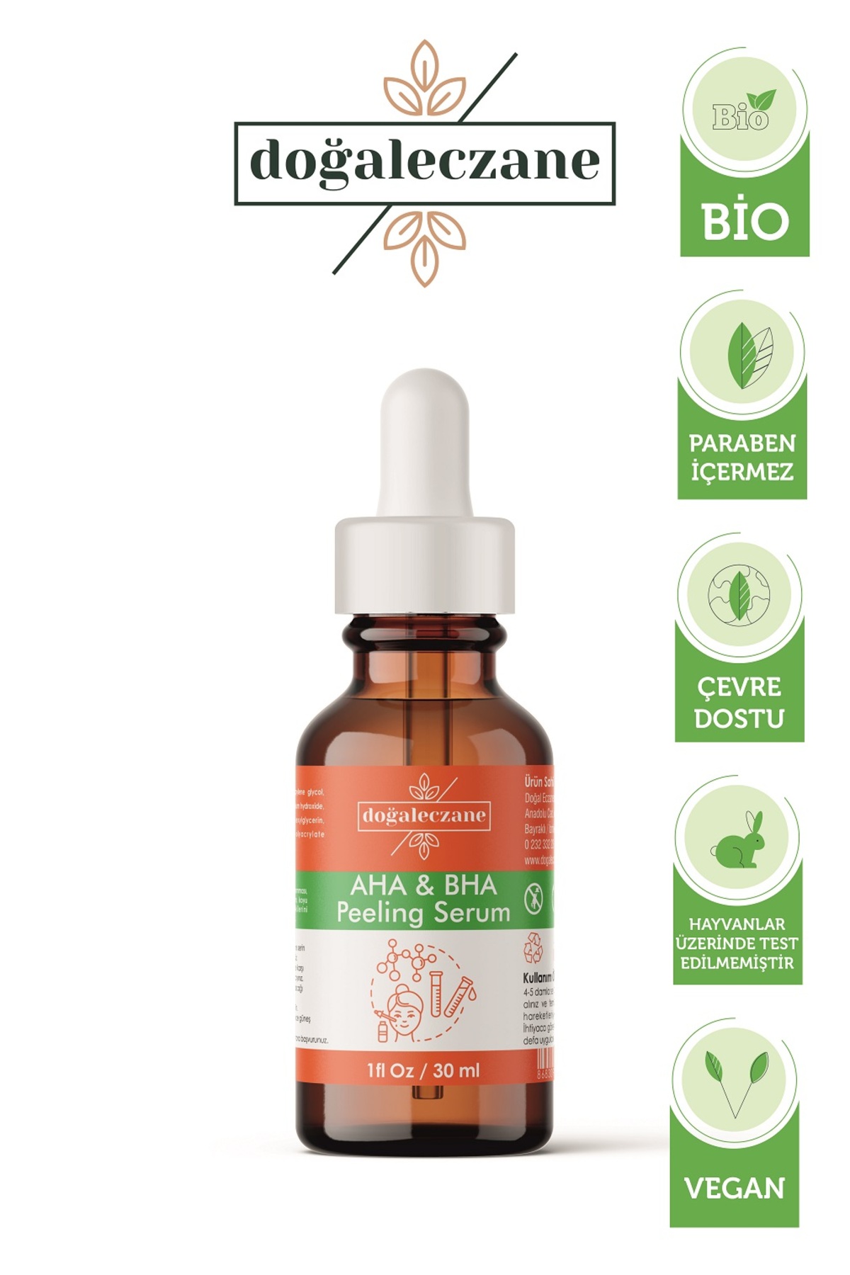 Aha/bha Gözenek Sıkılaştırıcı Ve Cilt Eşitleyici Yüz Peeling Serumu — ahabha30ml — تصویر 4 از 5