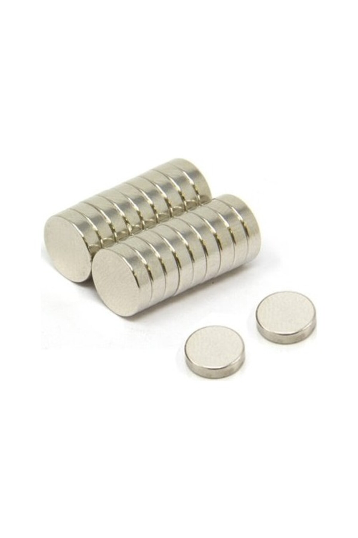 Dünya Magnet 100 Adet  8 x 2 mm Çap: 8 Mm, Kalınlık : 2 mm Yuvarlak Neodyum Mıknatıs