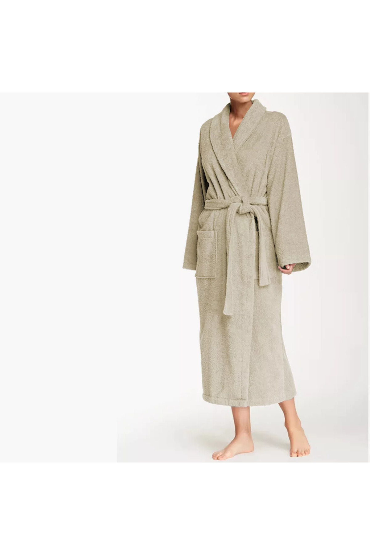 KULCU HOME Şalyaka Women's Men's Coffee Color Bathrobe