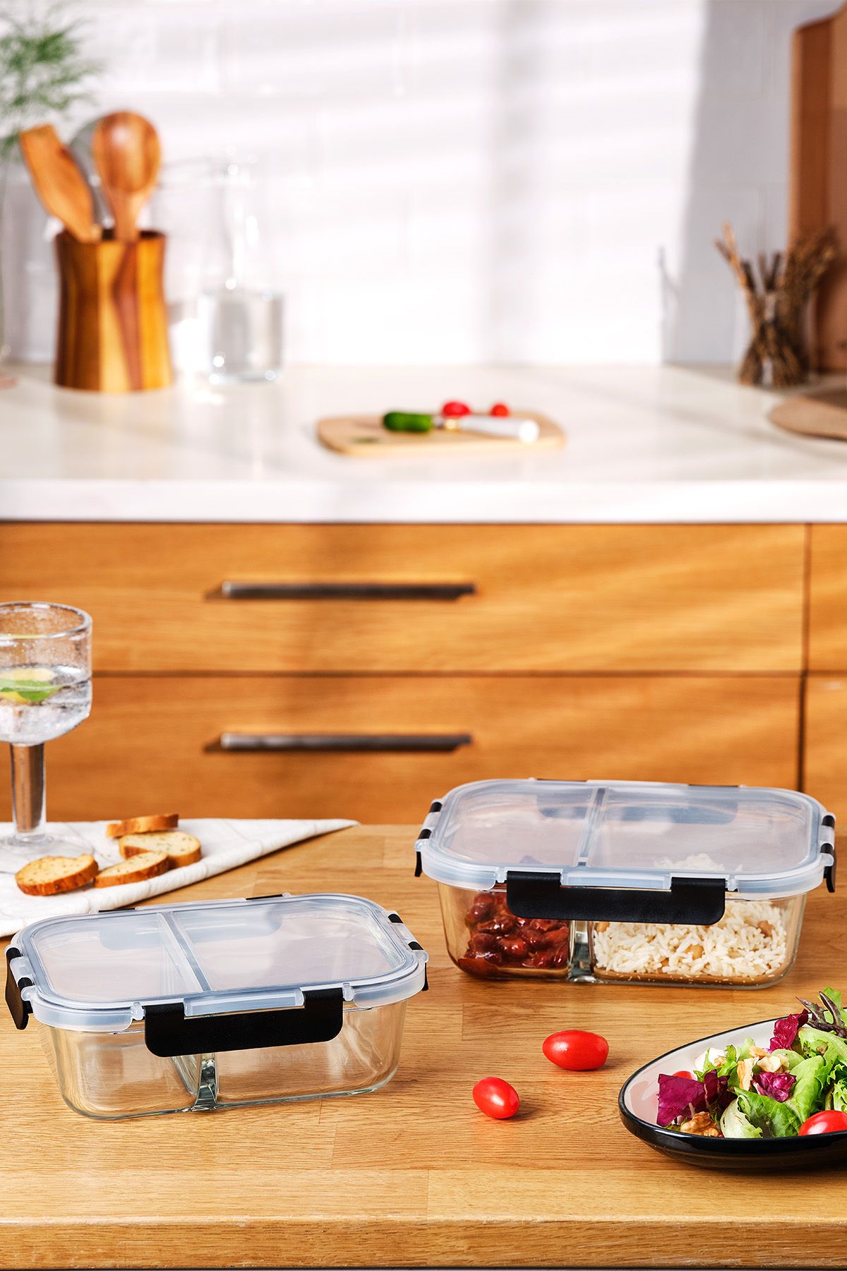 Emsan-Twin 980 ml Borosilicate Storage Container 6