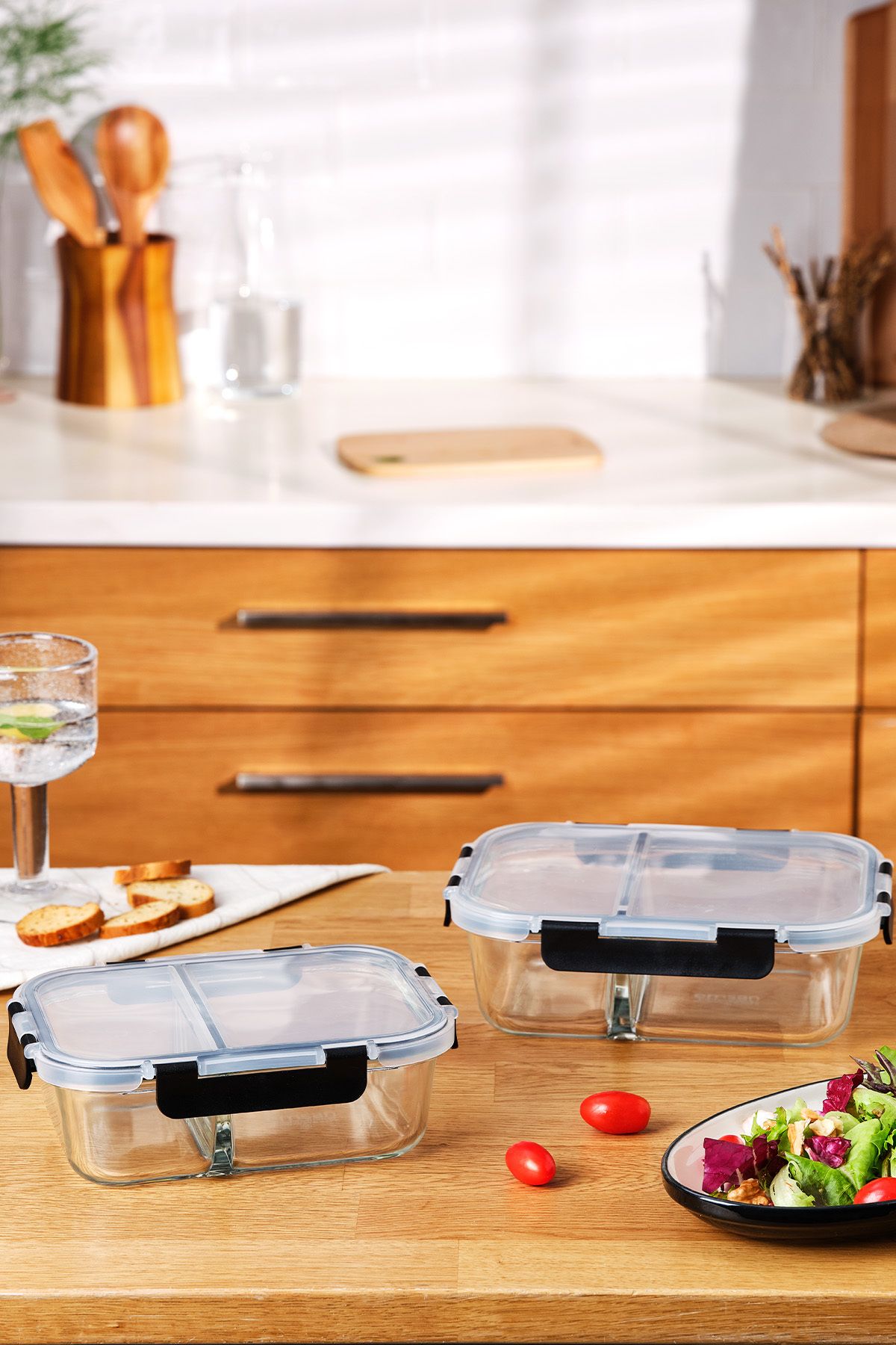 Emsan-Twin 980 ml Borosilicate Storage Container 7