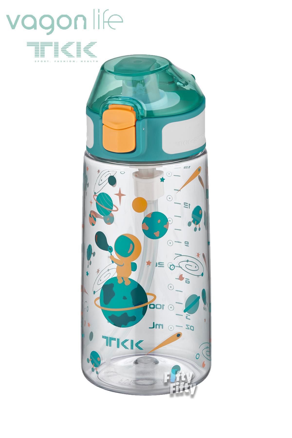 قمقمه کمپ سبز TKK 500 میل الگوی ضخیم Pipetan BPA بدون آب تریتان چربی FFTKK3002 500ml Vagonlife