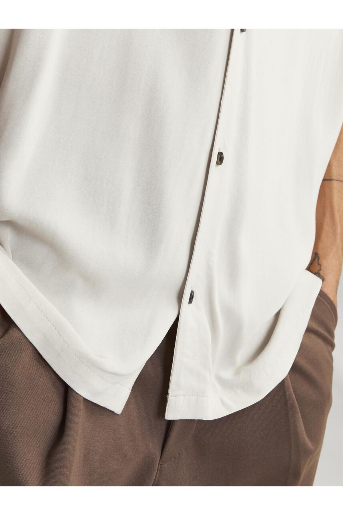 پیراهن جک اند جونز مردانه پنبه ای خاکستری  راسته Regular/رگولار    بیسیک کژوال/روزمره | Jack & Jones 12248386 BD - تصویر 5