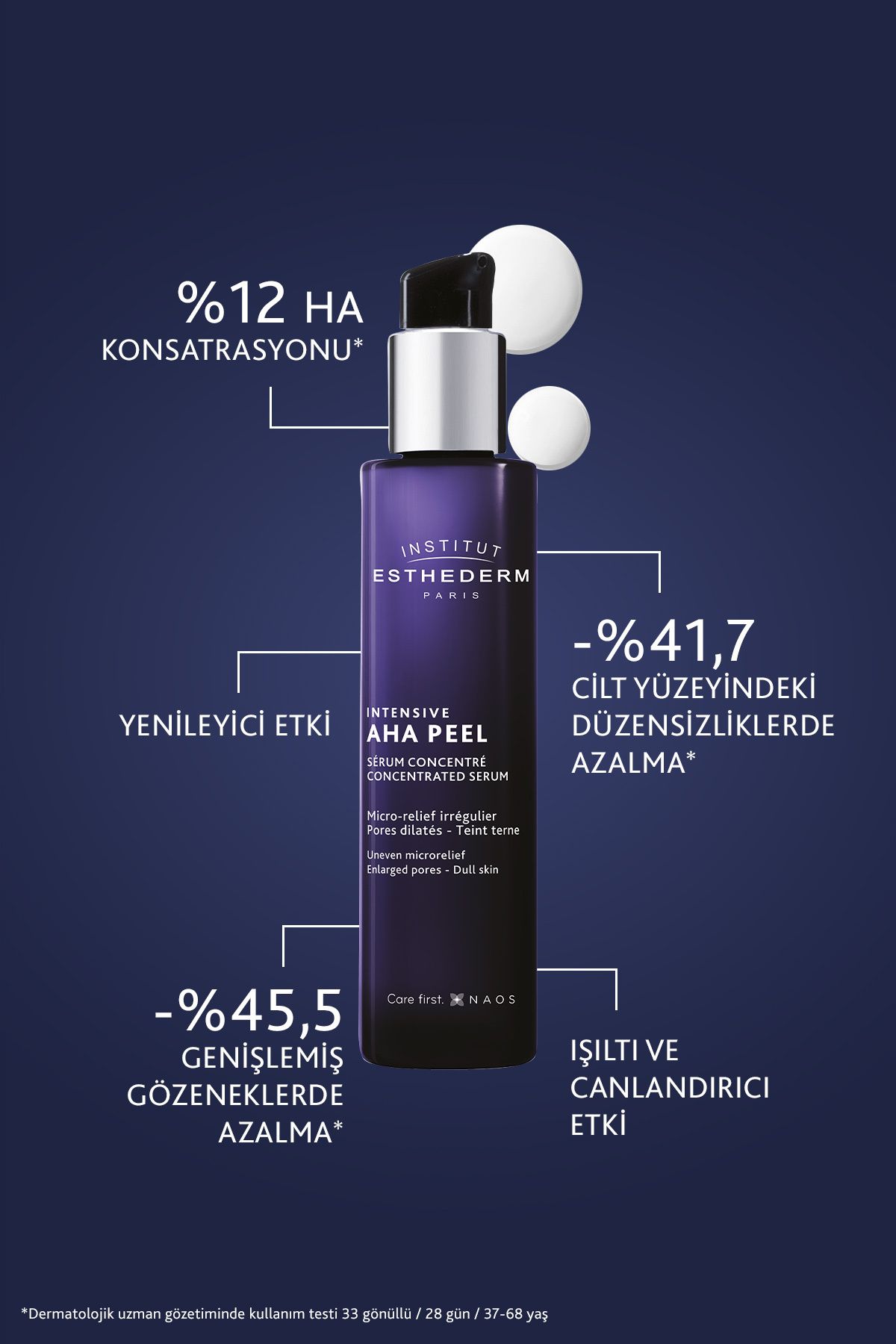 INSTITUT ESTHEDERM سرم غلظت‌دهنده پوست‌ها با پوسته‌برداری AHA مکمل بازسازی کننده سرم مراقبت از چهره با صاف‌کنندگی 30 میلی‌لیتر
