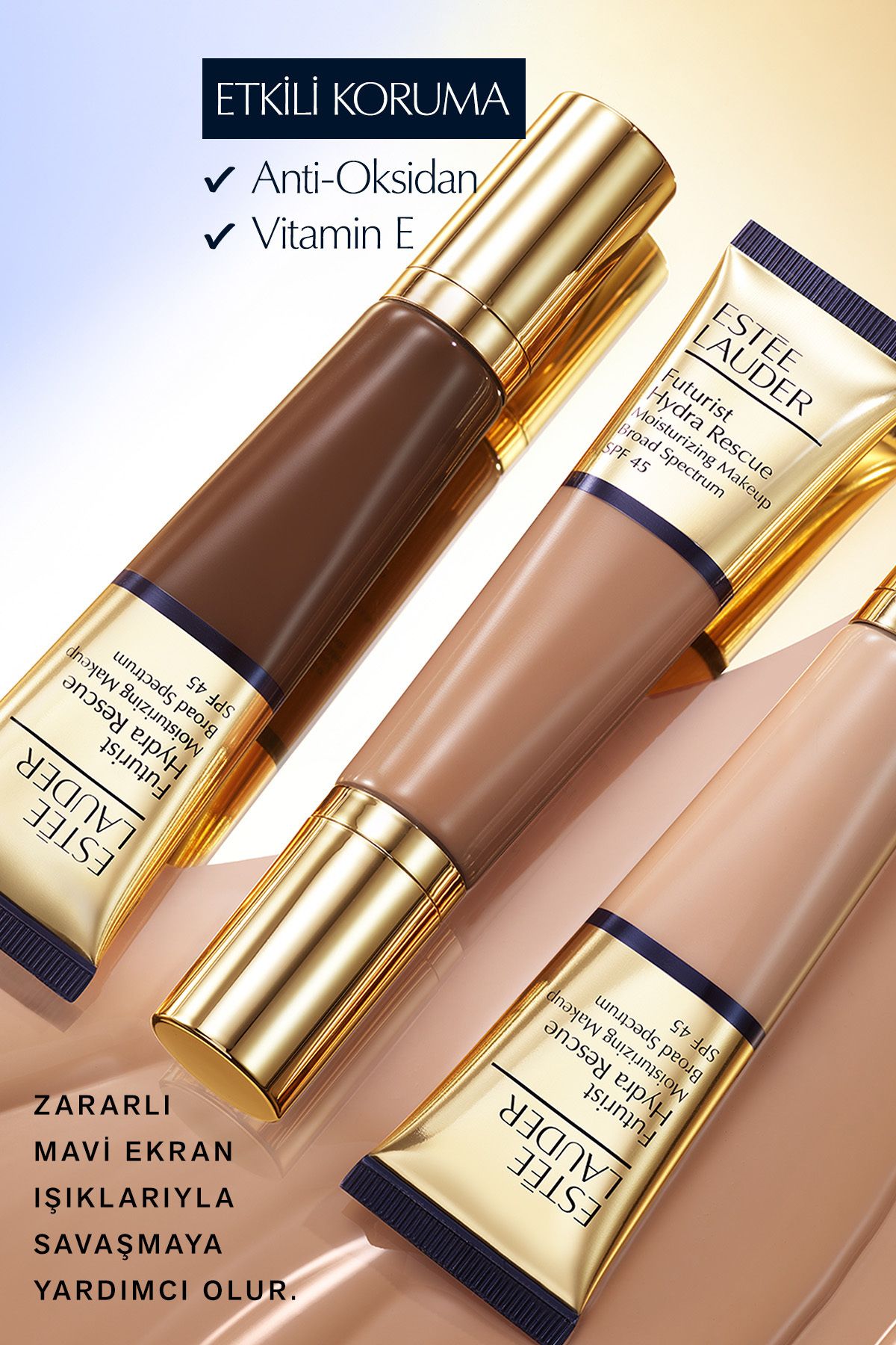 Estee Lauder-FUTURIST HYDRA RESCUE SPF 45 MOISTURIZING FOUNDATION 35ML - COLOUR: 1W1 BONE KEYON1469 4