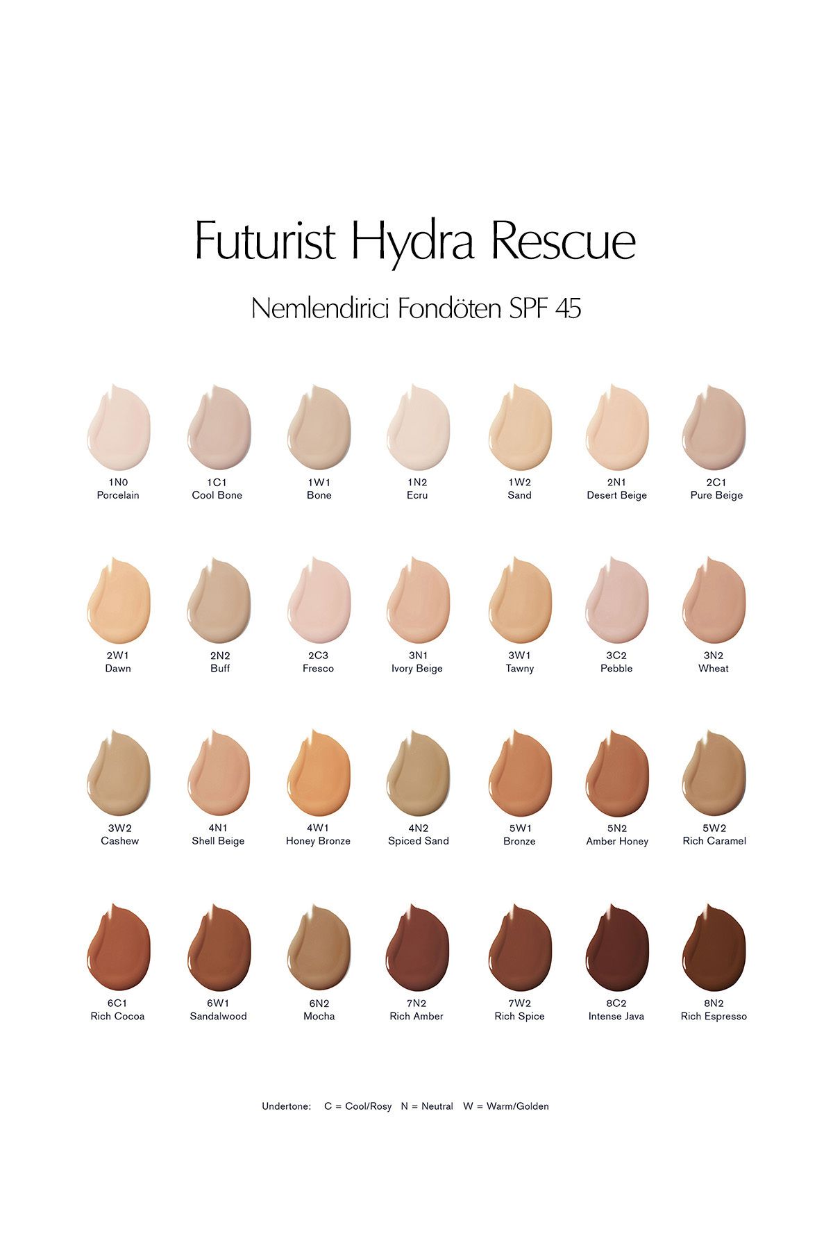 Estee Lauder-FUTURIST HYDRA RESCUE SPF 45 MOISTURIZING FOUNDATION 35ML - COLOUR: 1W1 BONE KEYON1469 7