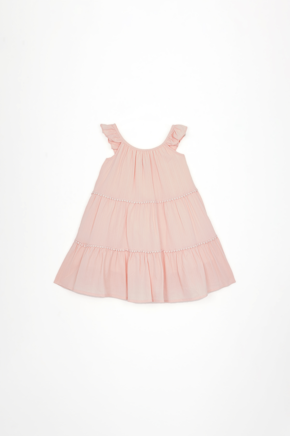Girls Detailed Zero Sleeve Dress