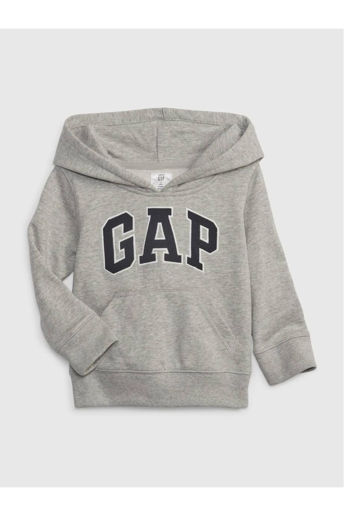 GAP Baby Boy Серый свитшот из ткани с капюшоном и логотипом Gap 840831