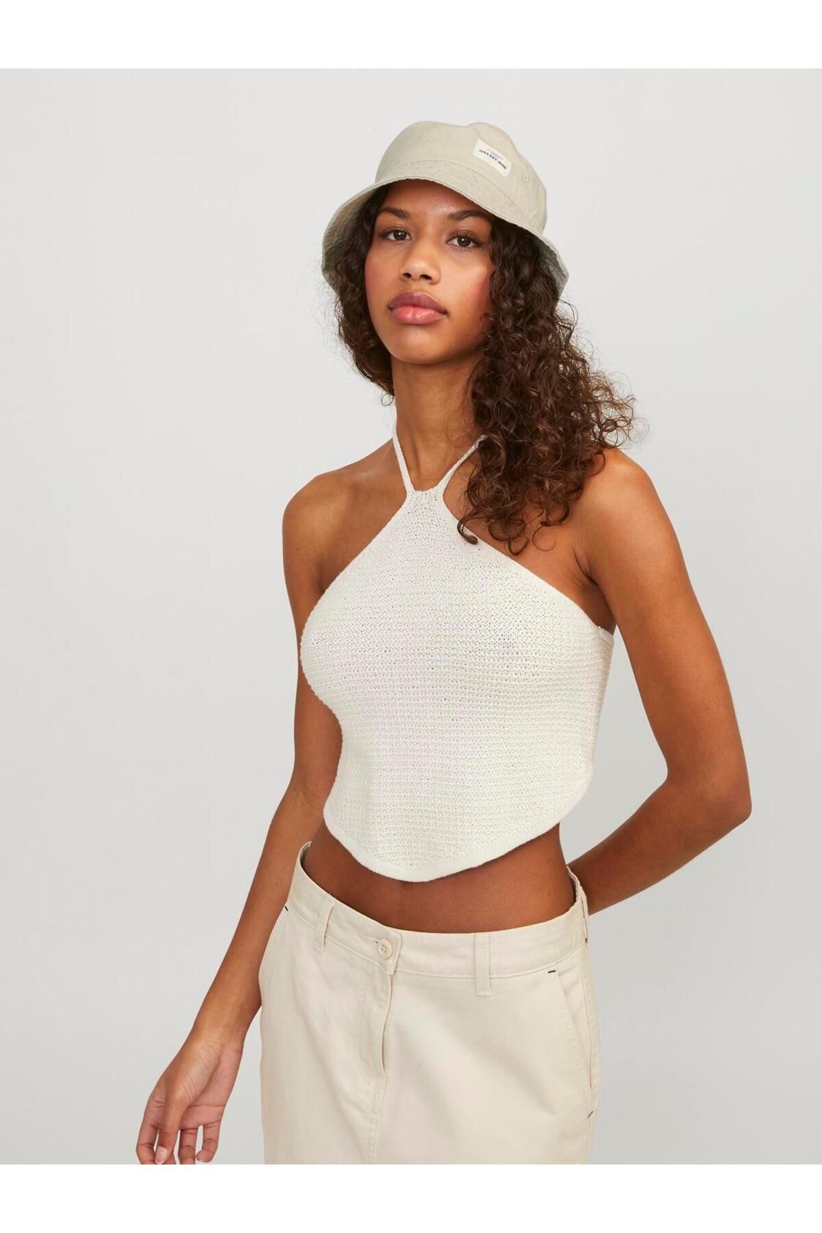 کلاه زنانه جک جونز JXFRISCO BEACH PEAK ACC سفید 12251619 01 Jack & Jones