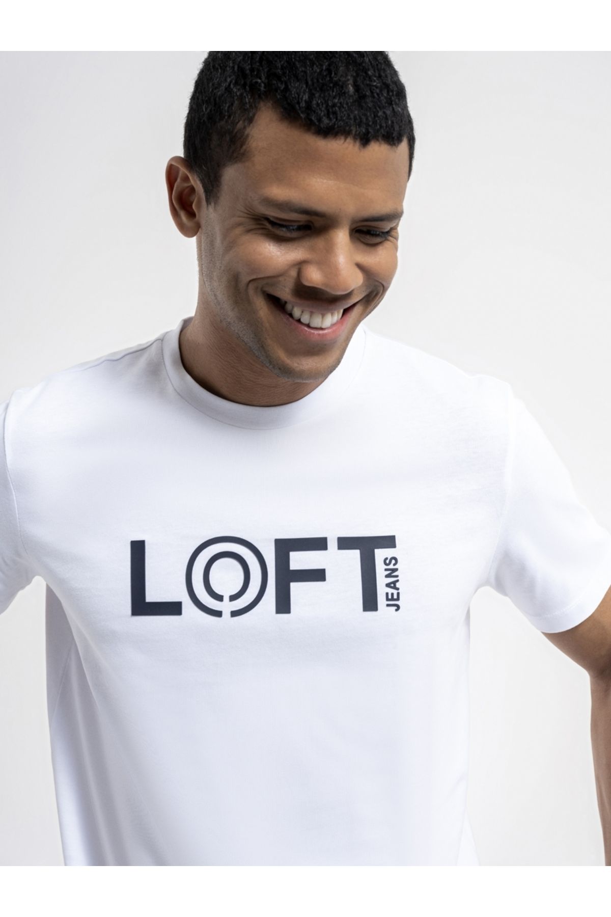 تی شرت سفید مردانه Tshirt C.Kol 5973 معمولی مناسب Loft