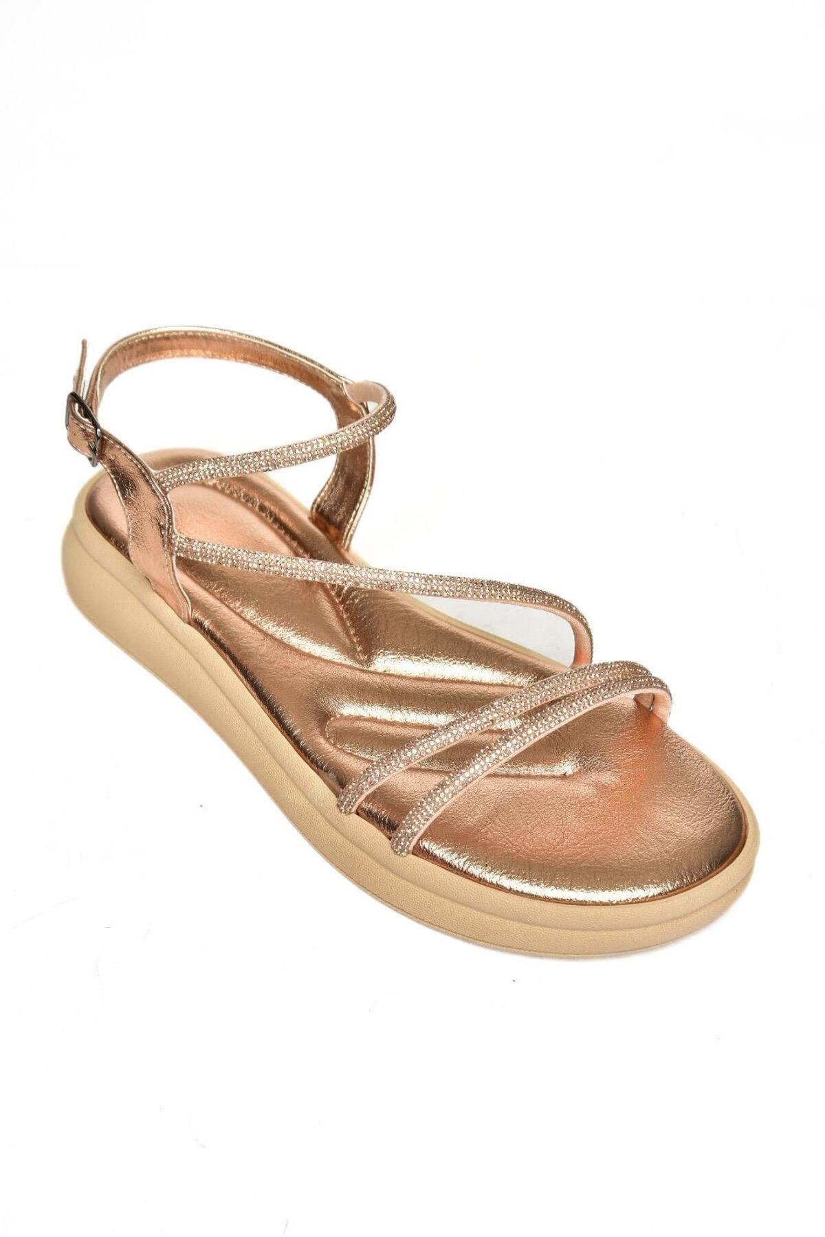 صندل زنانه فلزی Fox Shoes | S4040851 اورجینال - تصویر 6