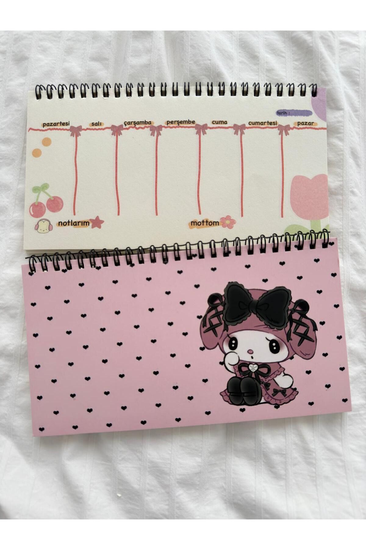 Planet Butik-My Melody Kawaii Designed Keyboard Front Weekly Planner 2