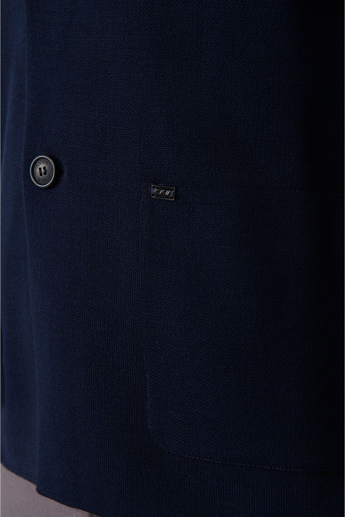 Avva لباس کت و شلوار آبی مردانه مونو با پشمی به طور منظم A32Y5004