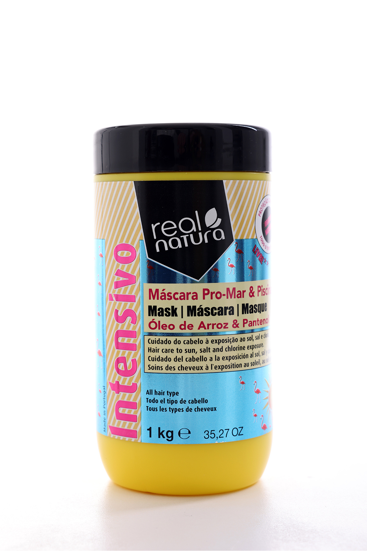 REAL NATURA INTENSIVO REAL NATURA MÁSCARA SEM SAL PRO-MAR E PISCINA 1000ml — ماسک محافظ