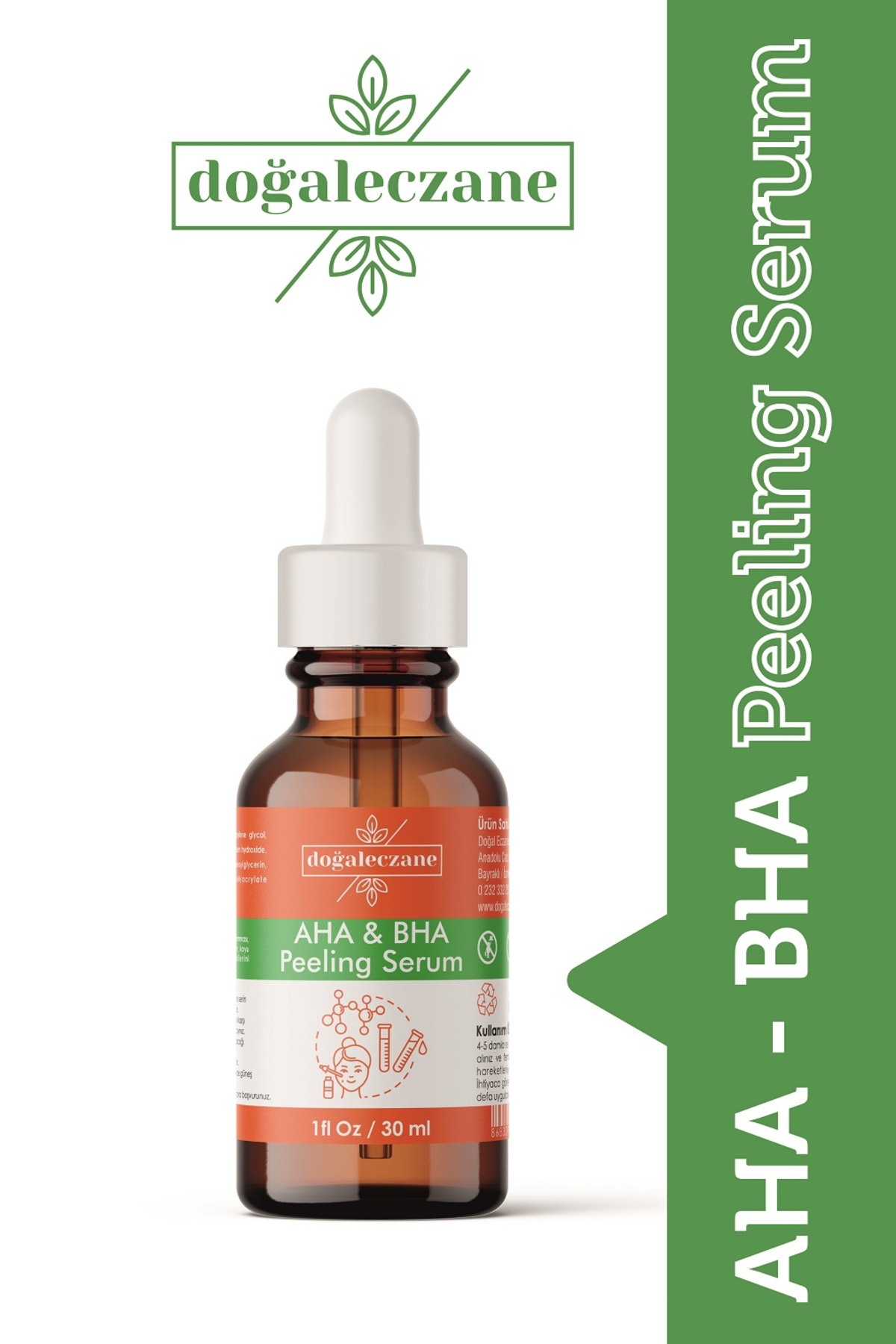 Aha/bha Gözenek Sıkılaştırıcı Ve Cilt Eşitleyici Yüz Peeling Serumu — ahabha30ml
