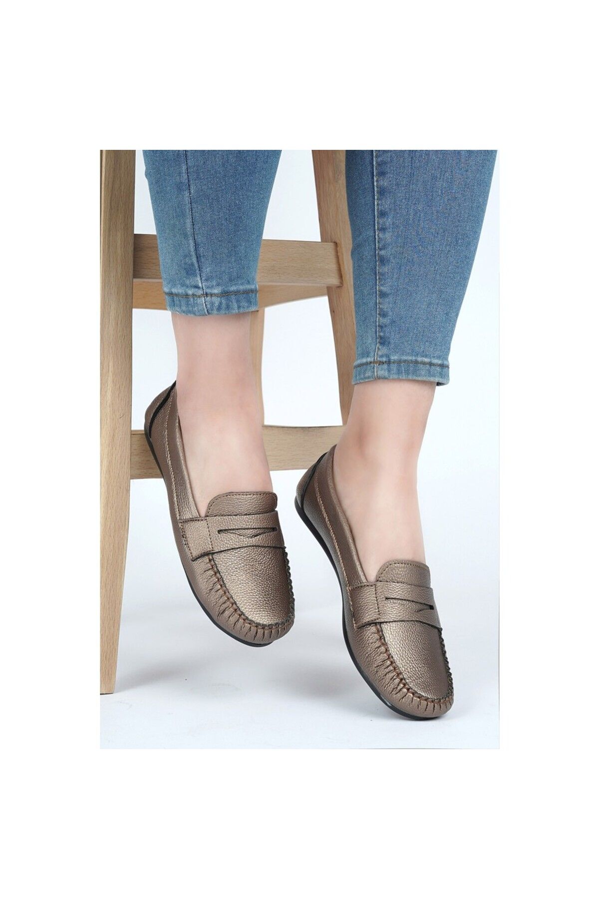 femmes casual wearable leather skin out babet soft sole office seasonal shoes classic