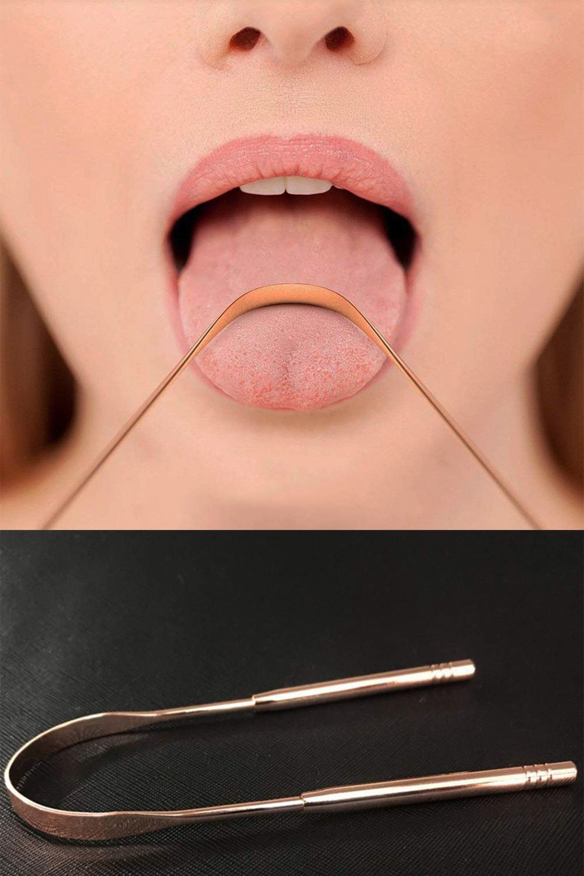 Efege-Copper Tongue Cleaning Stick Tongue Scraping Stripping Stick Cleaner Scraper Hygienic Natural Scraper 6