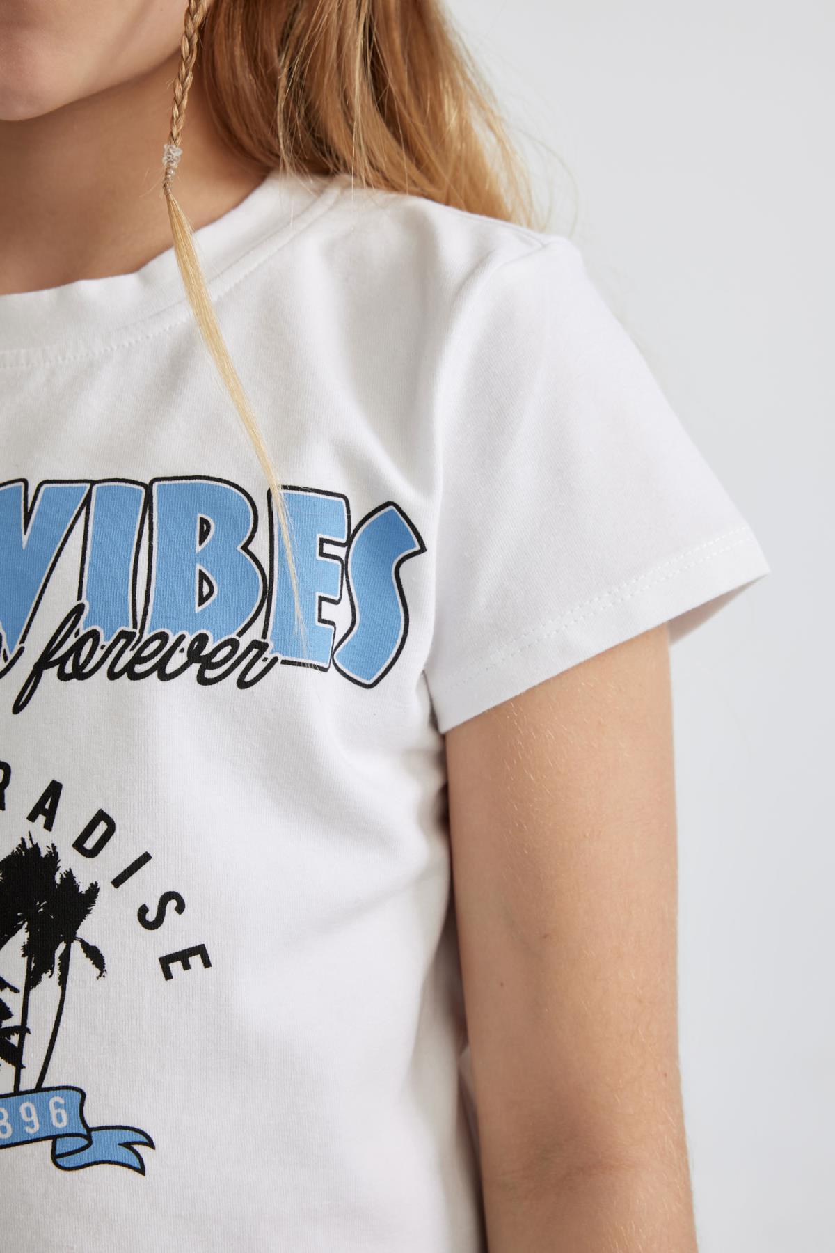 تی شرت دخترانه دفاکتو | C2212A824SM Defacto - Image 4