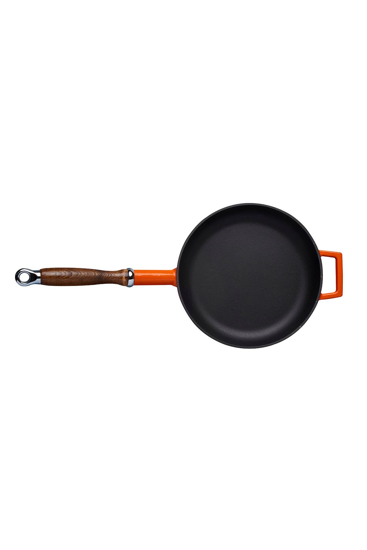 Lava-Cast Round Frying Pan with Cast Iron and Wooden Handle Diameter(Ø)24cm 3
