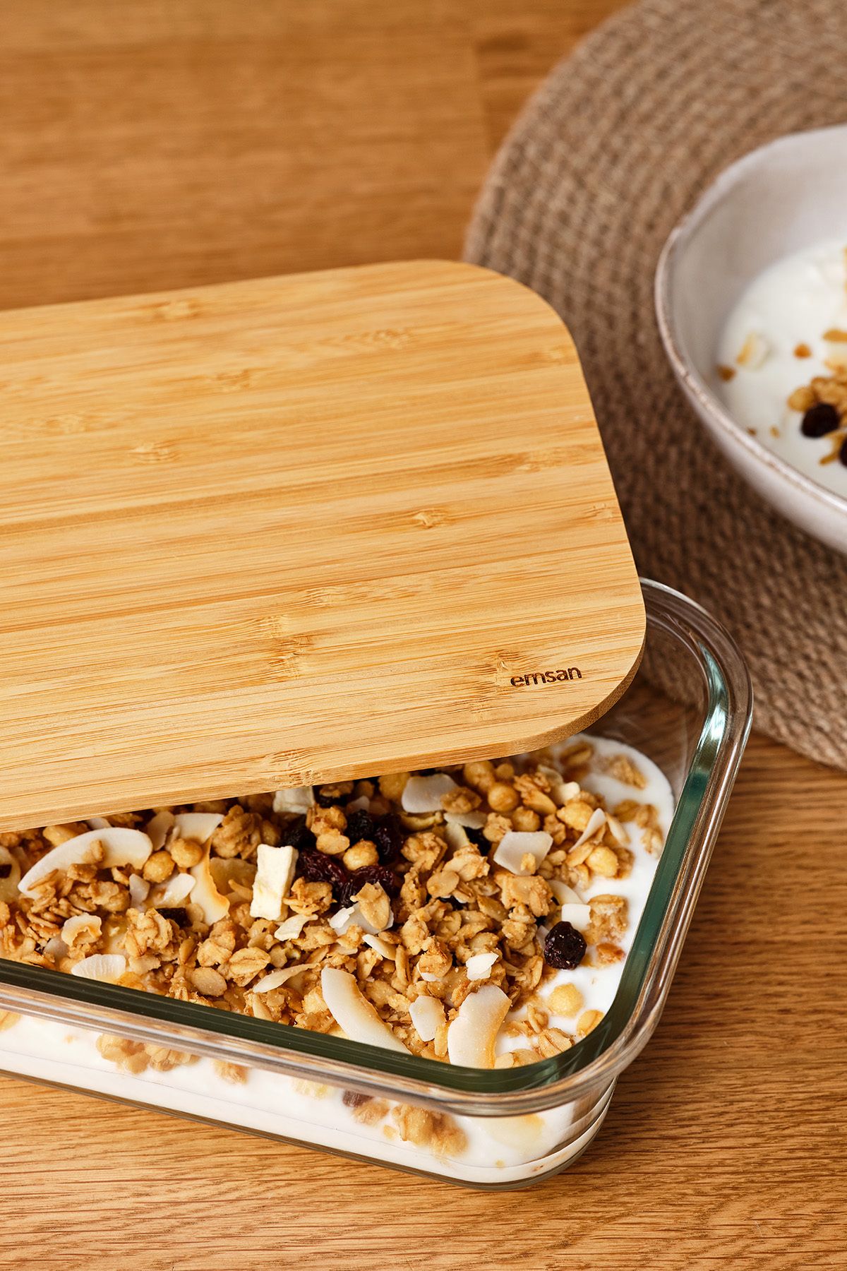 Emsan-1050 ml Natural Borosilicate Storage Container 3