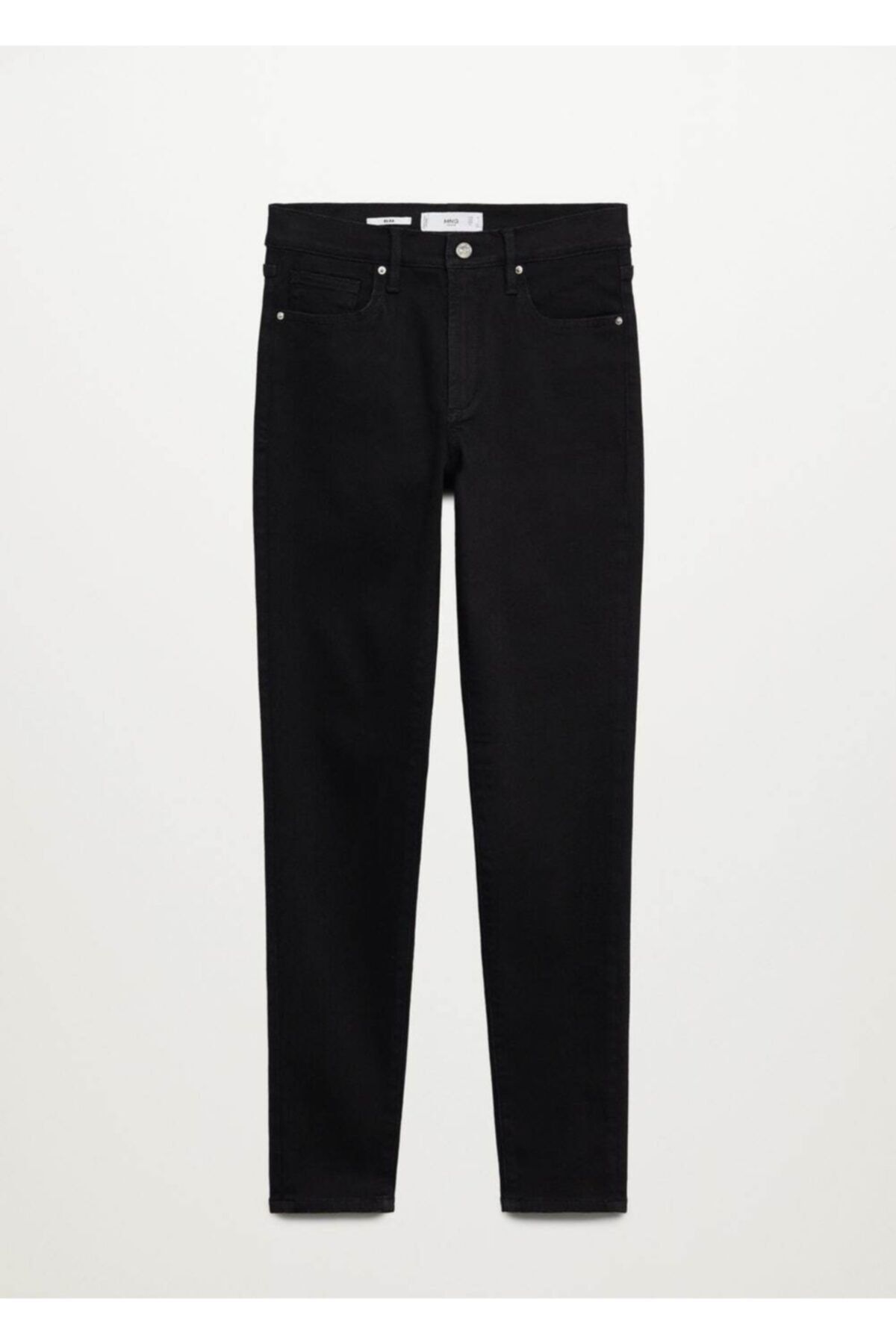 Kadın Siyah denim Elsa Orta Bel Skinny Jean Pantolon