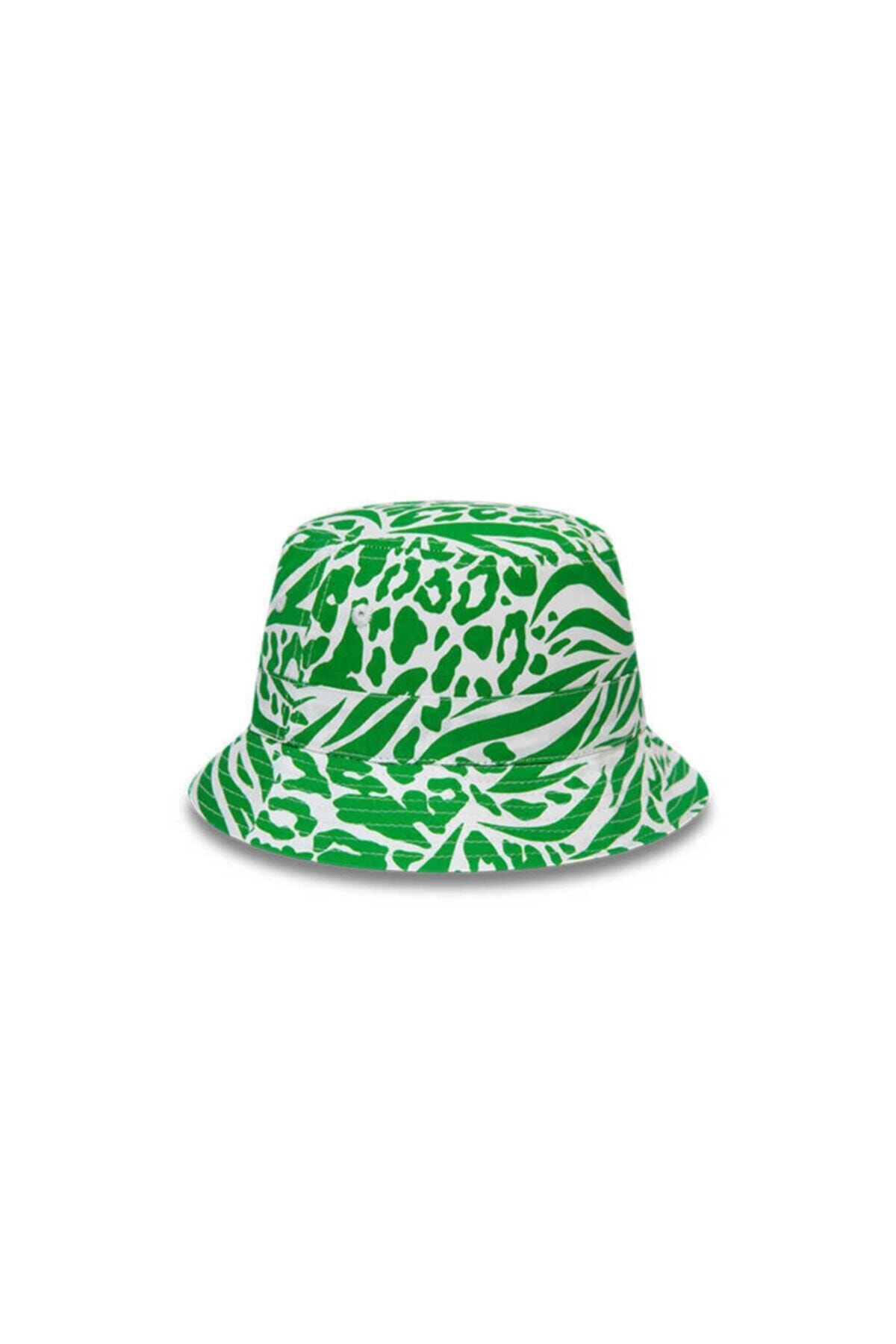NEW ERA - Patterned Reverseable Bucket Hat Yeşil Balıkçı Şapkası OH8628