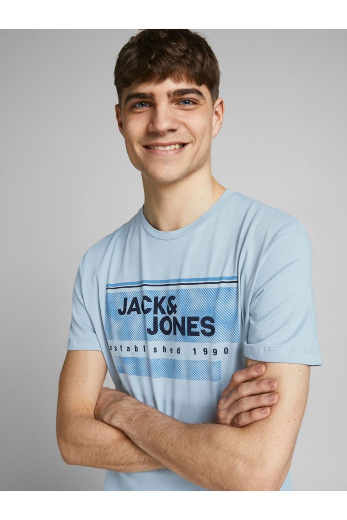 تیشرت مردانه آبی جک اند جونز | TYC00158868977 اورجینال - تصویر 4