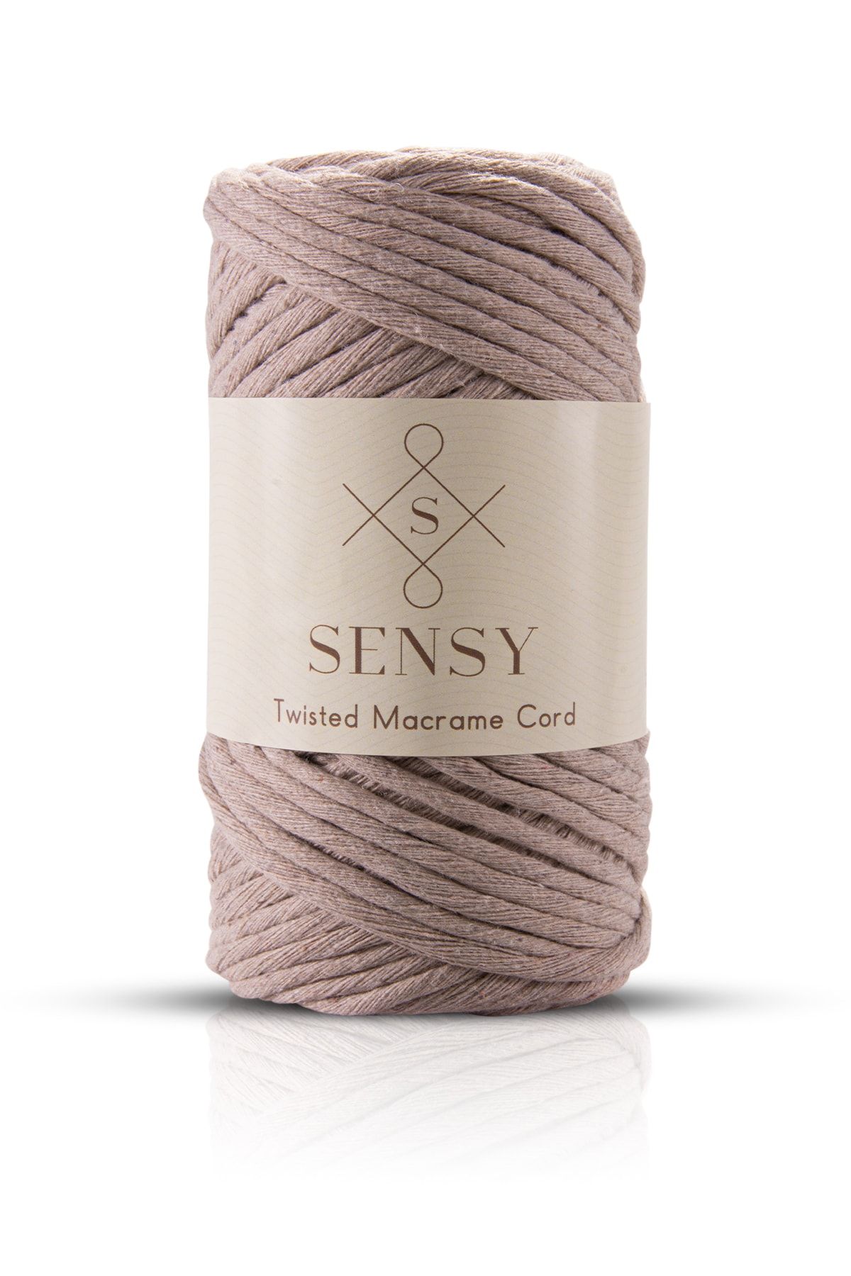 SENSY-مجموعة خيوط Macrame Hobby الممسوحة ضوئيًا المتميزة مكونة من 3 قطع إكرو - بلاط - قهوة الحليب 4
