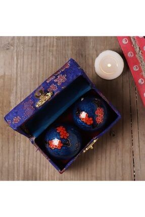 Chinese Mavi Kiraz Çiçeği Motifli Boading Topu (stres Topu) PRA-3966059-2849