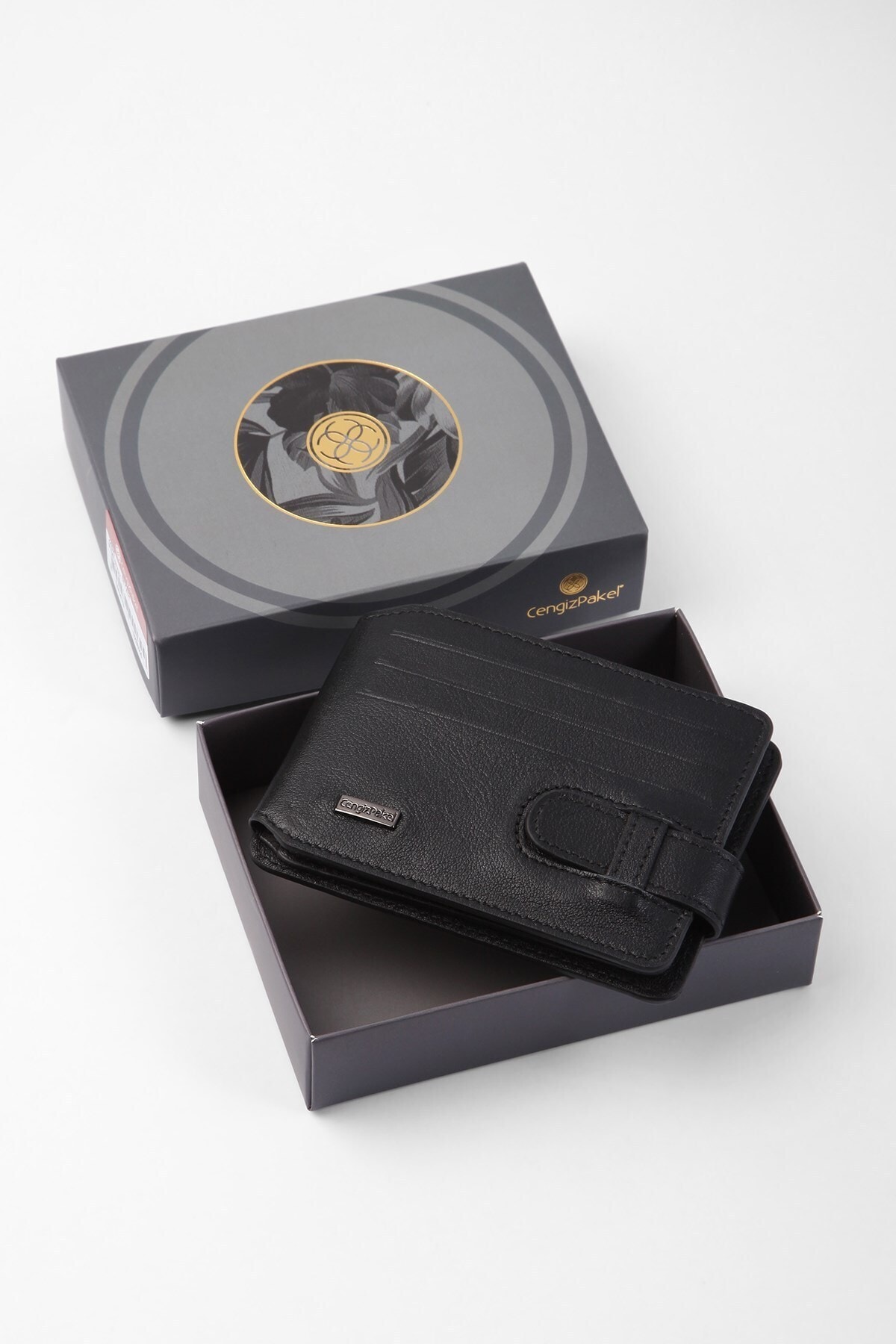 Cengiz Pakel  Hakiki Deri Erkek Kartlık Siyah-2404t - Görsel 6