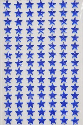 Mavi Taşlı Dekoratif Sticker Yıldız Model , Taşlı Sticker, 26 cm MRTS26003