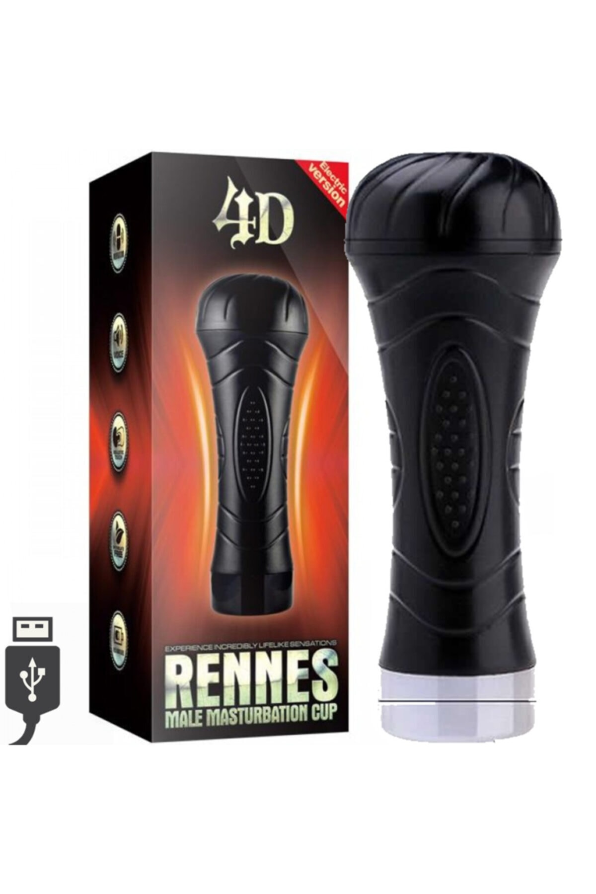 Xise Rennes 4d Sesli Ve Titreşimli Elle Tutuşu Kolay Vajina Mastürbatör 3